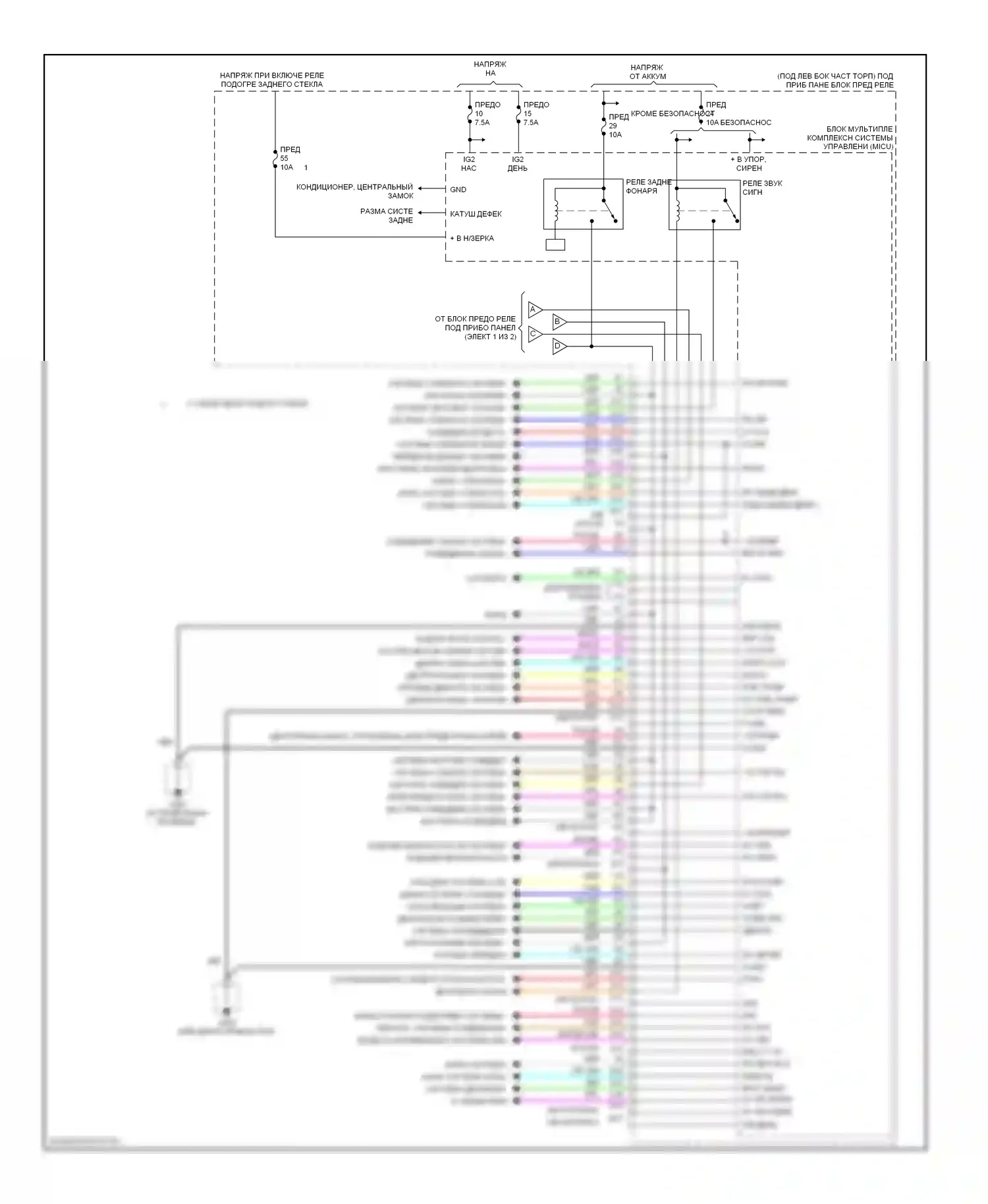 Fit Honda GE (2007-2014): Электросхема блоков управления кузовом (2 из 2) 