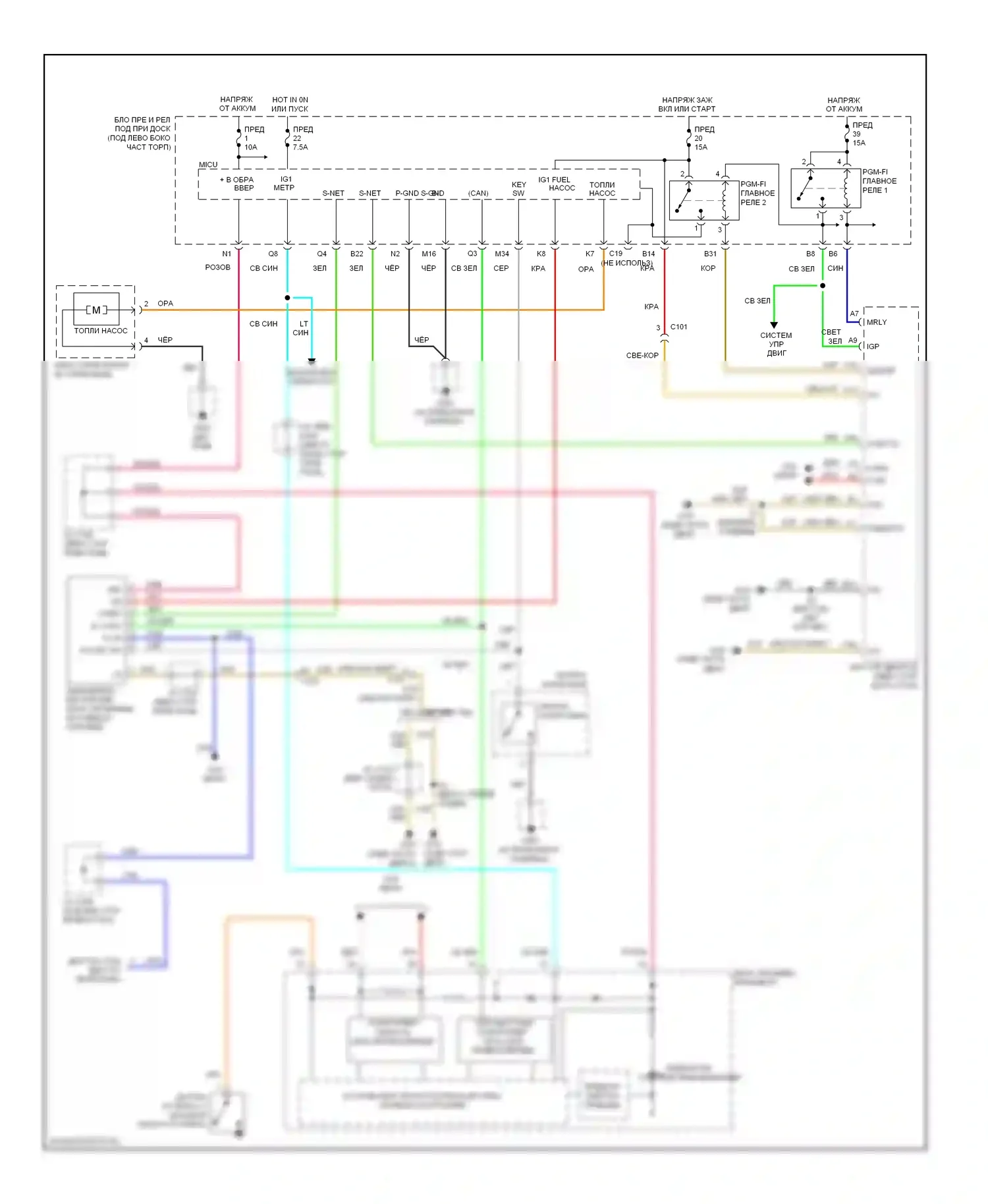 Fit Honda GE (2007-2014): Электросхема иммобилайзера 