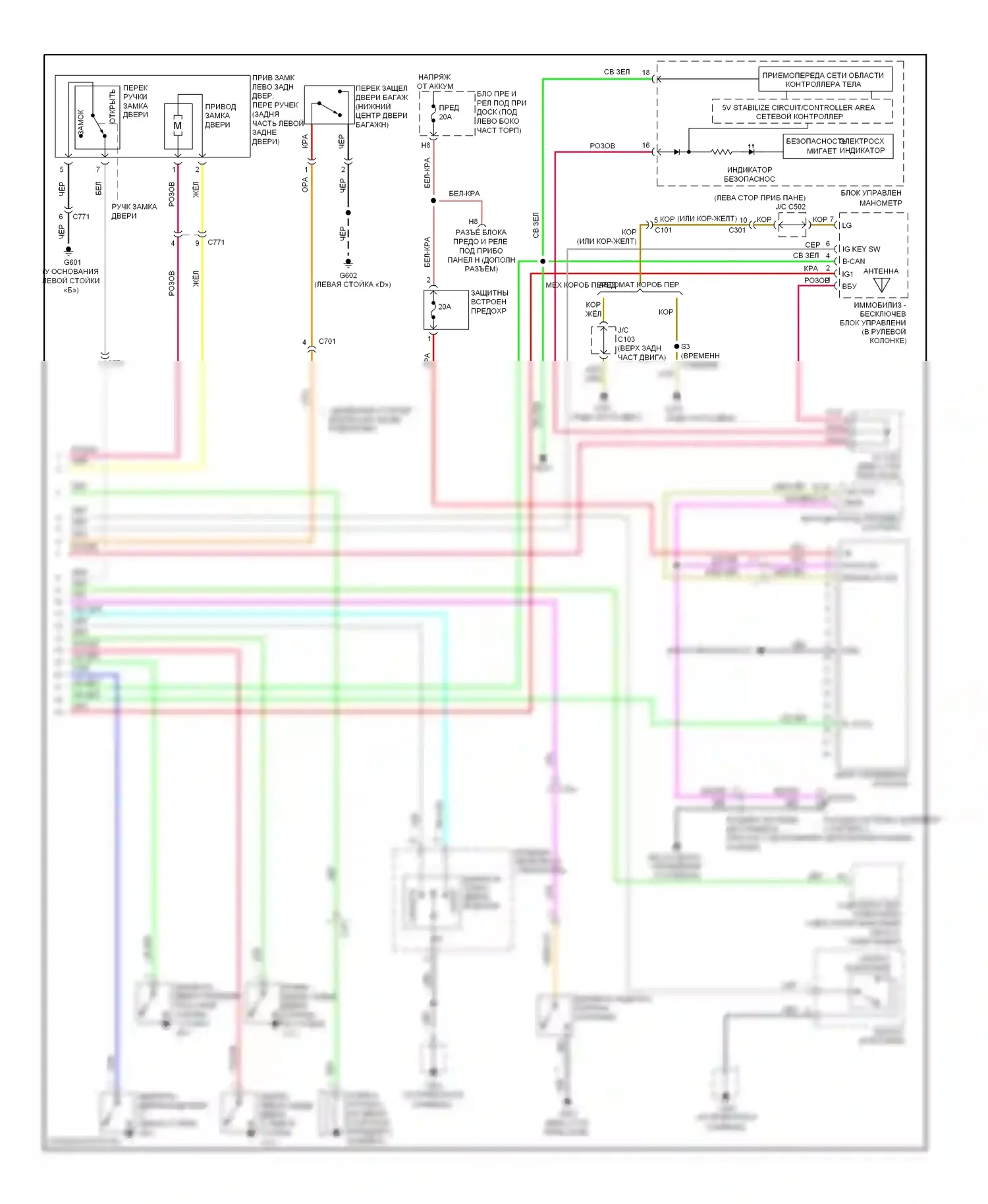 Fit Honda GE (2007-2014): Электросхема защиты от взлома (2 из 2) 