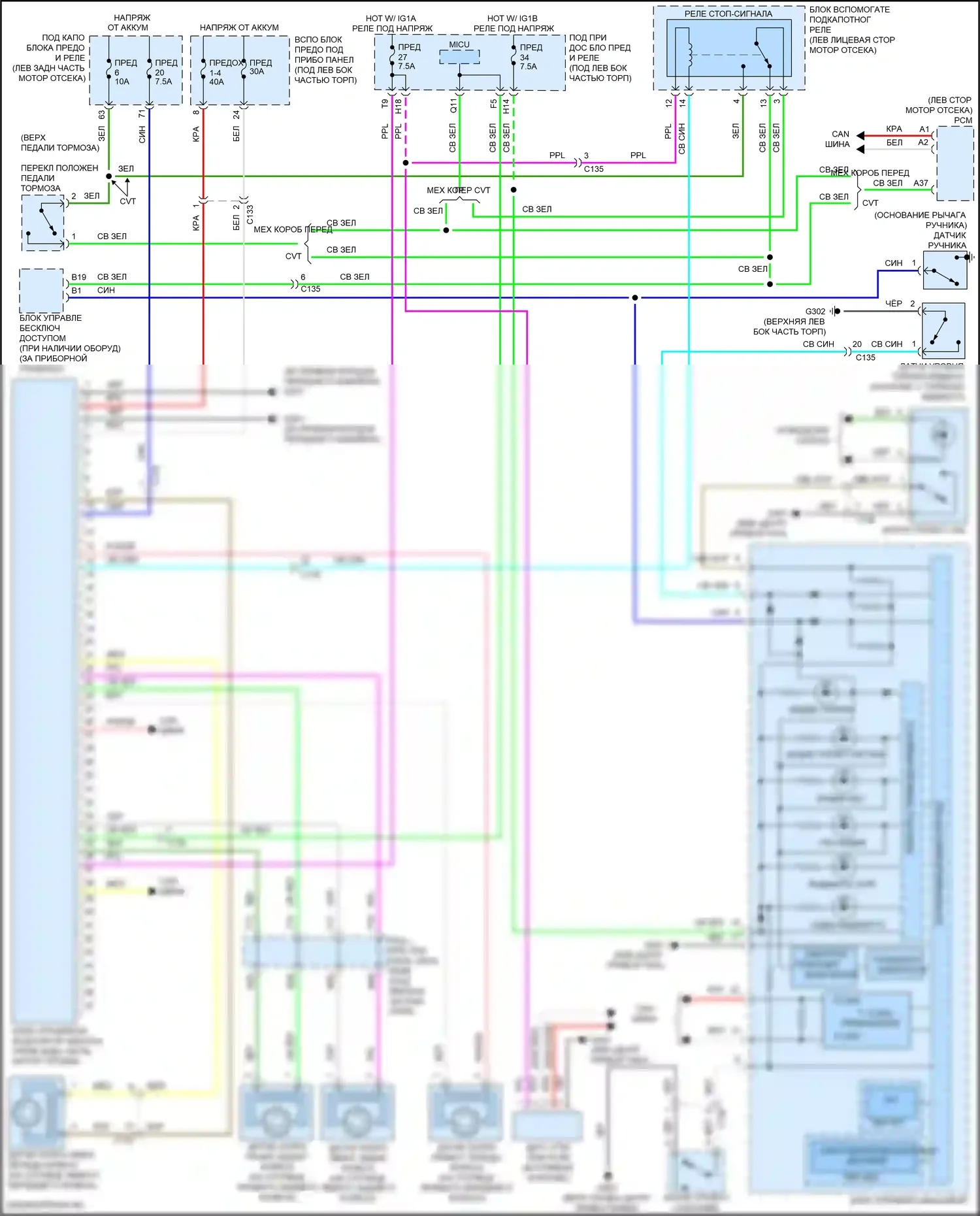 Fit Honda GP рестайлинг (2017-2020): Антиблокировочная система abs электросхема 