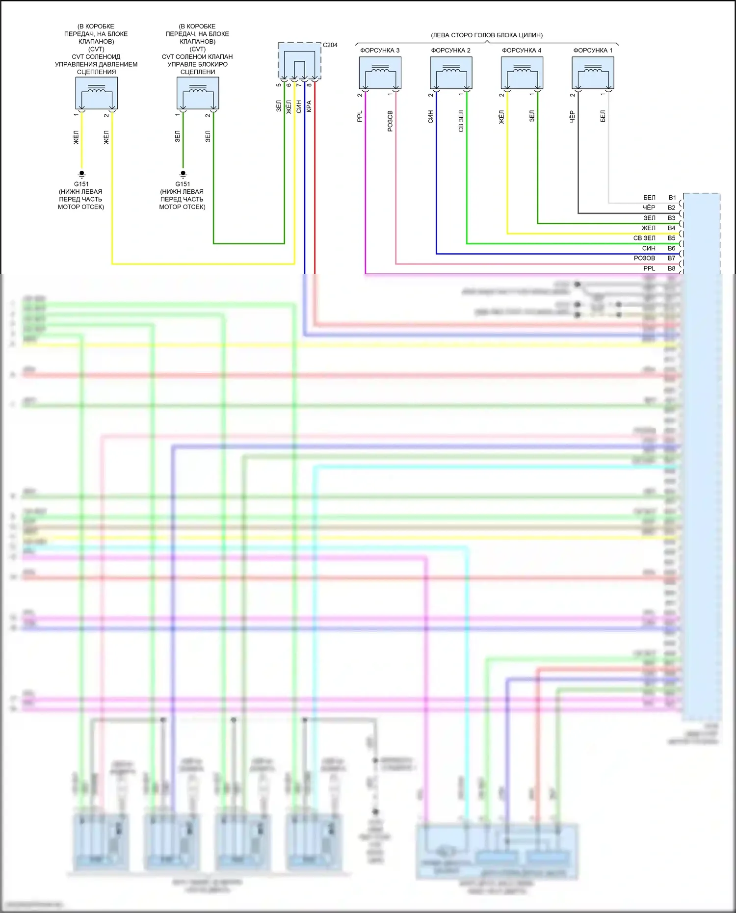Fit Honda GP рестайлинг (2017-2020): Электросхема двигателя 1.5л (8 из 8) 
