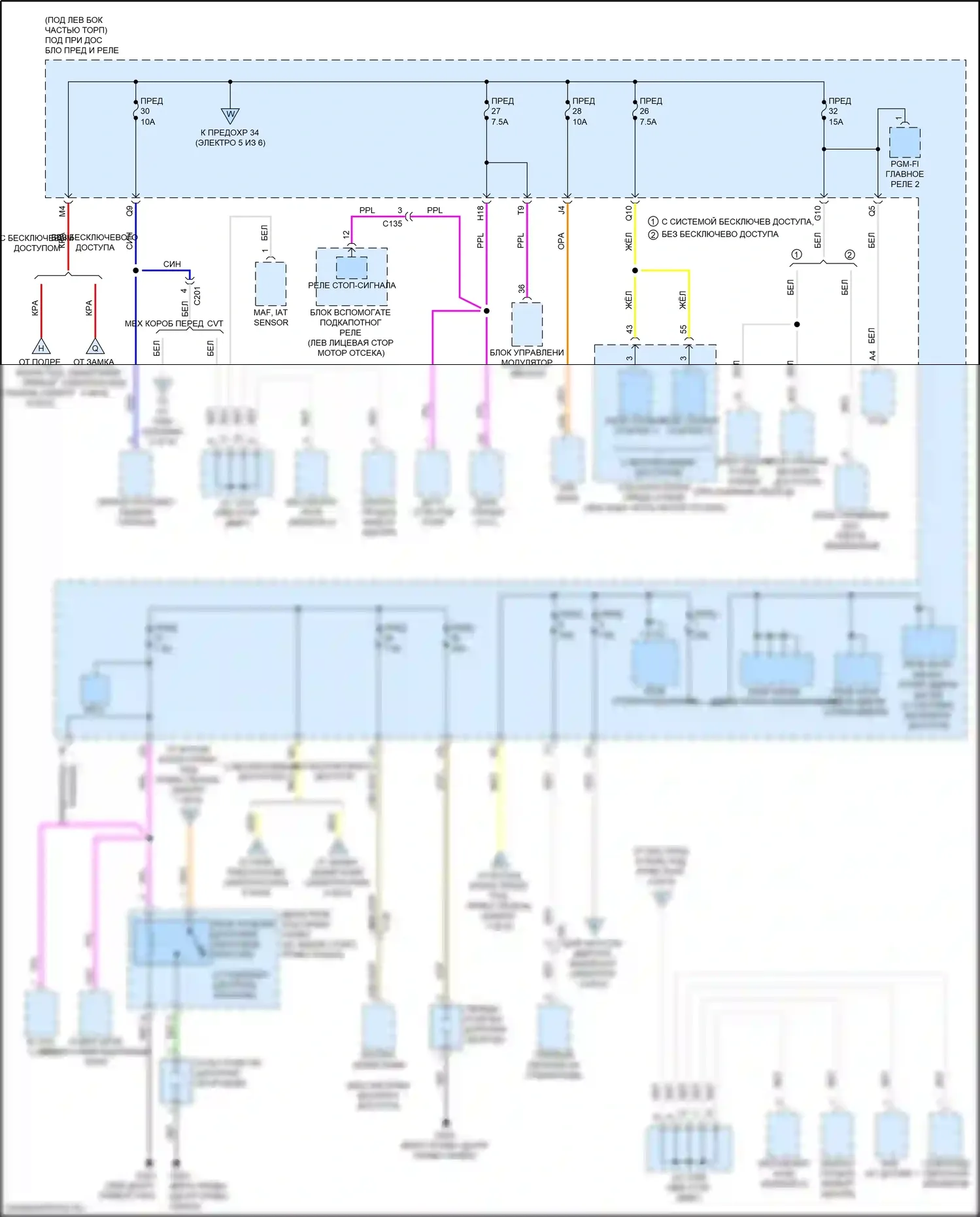 Fit Honda GR (2019-2022): Электросхема блока предохранителей реле (2 из 6) 
