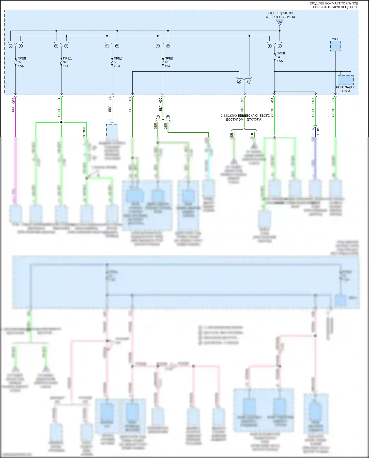 Fit Honda GR (2019-2022): Электросхема блока предохранителей реле (5 из 6) 