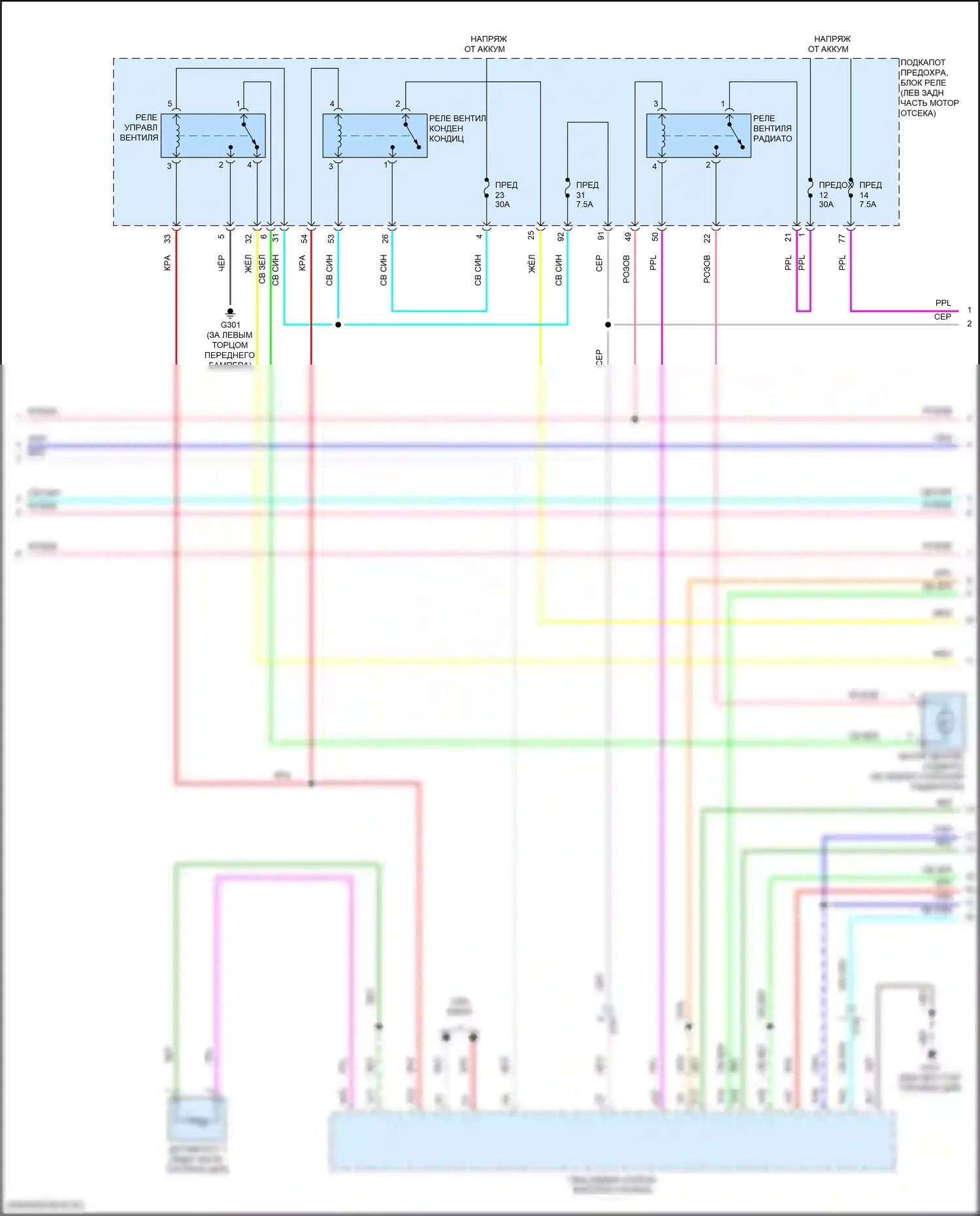 Fit Honda GR (2019-2022): Электросхема ручного кондиционера (2 из 3) 