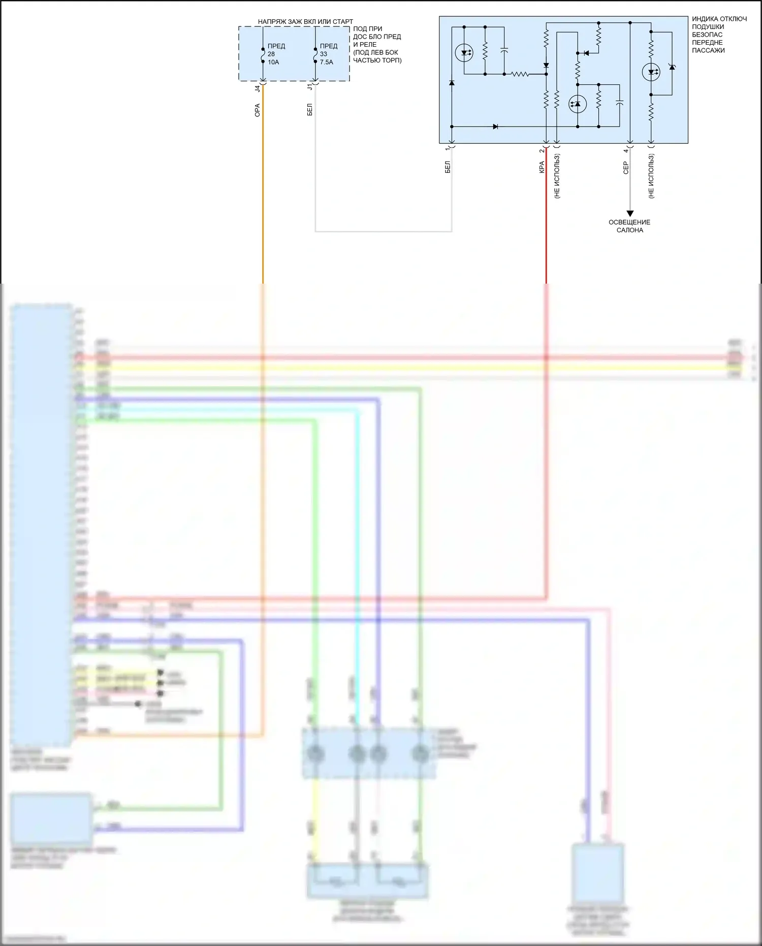 Fit Honda GR (2019-2022): Электросхема подушек безопасности (1 из 3) 