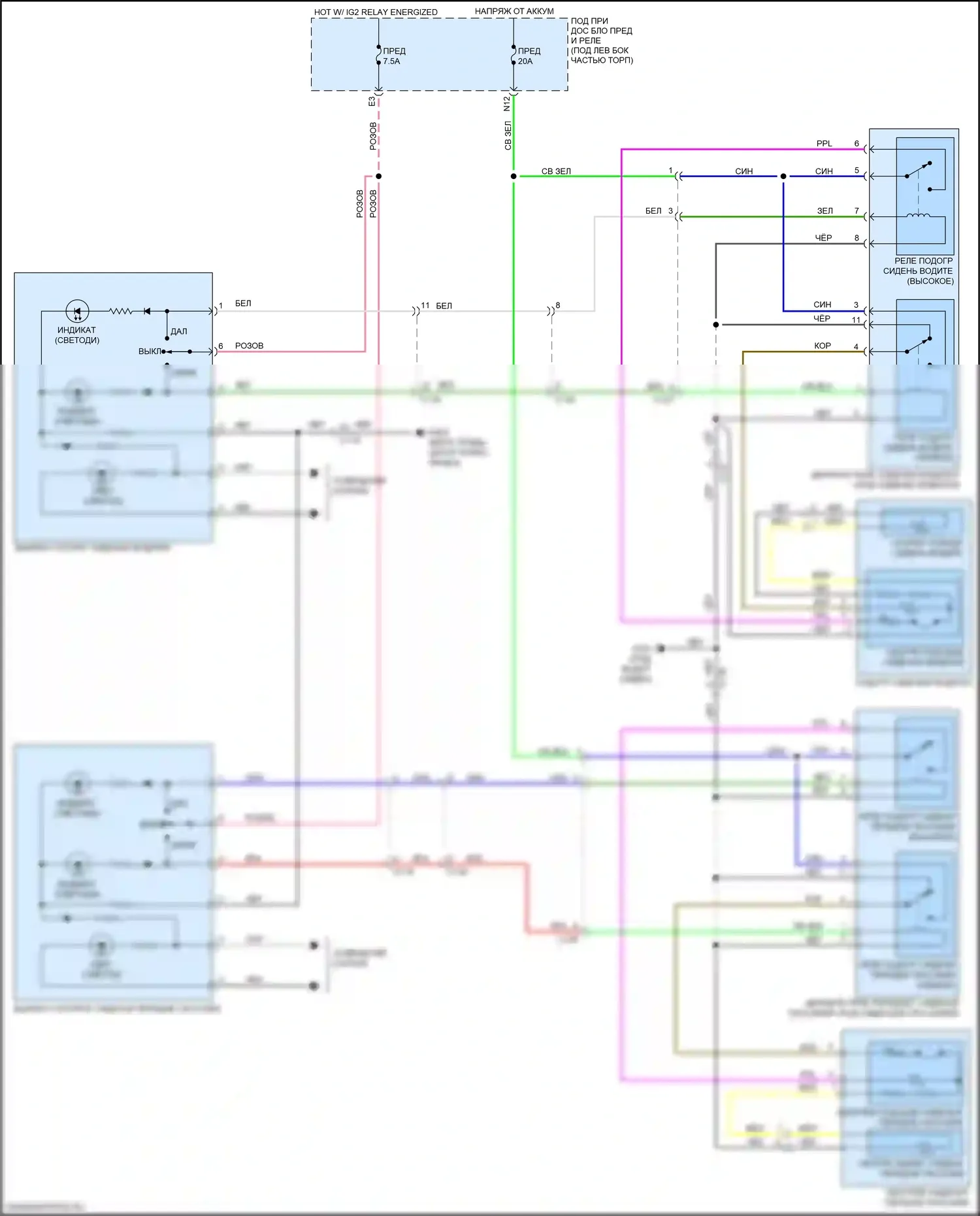 Fit Honda GR (2019-2022): Электросхема сидений 