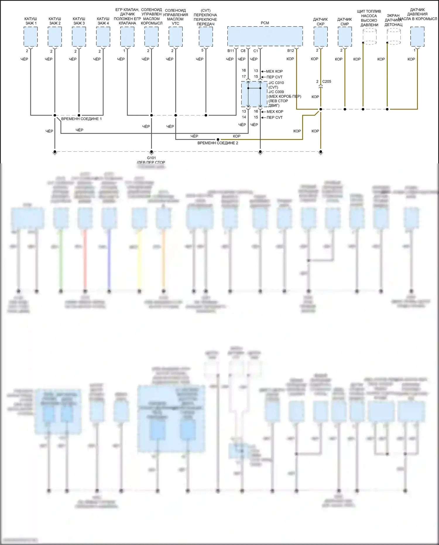 Fit Honda GR (2019-2022): Электросхема точек подключения масс (1 из 3) 