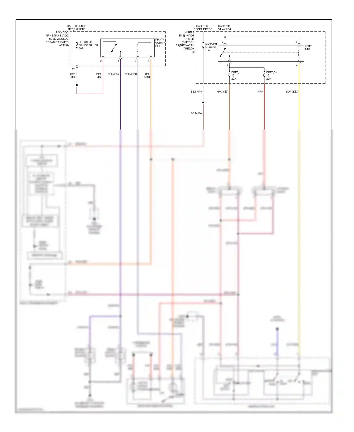 Fit Honda I (2004-2009): Электросхема фар, посадка без дрели 