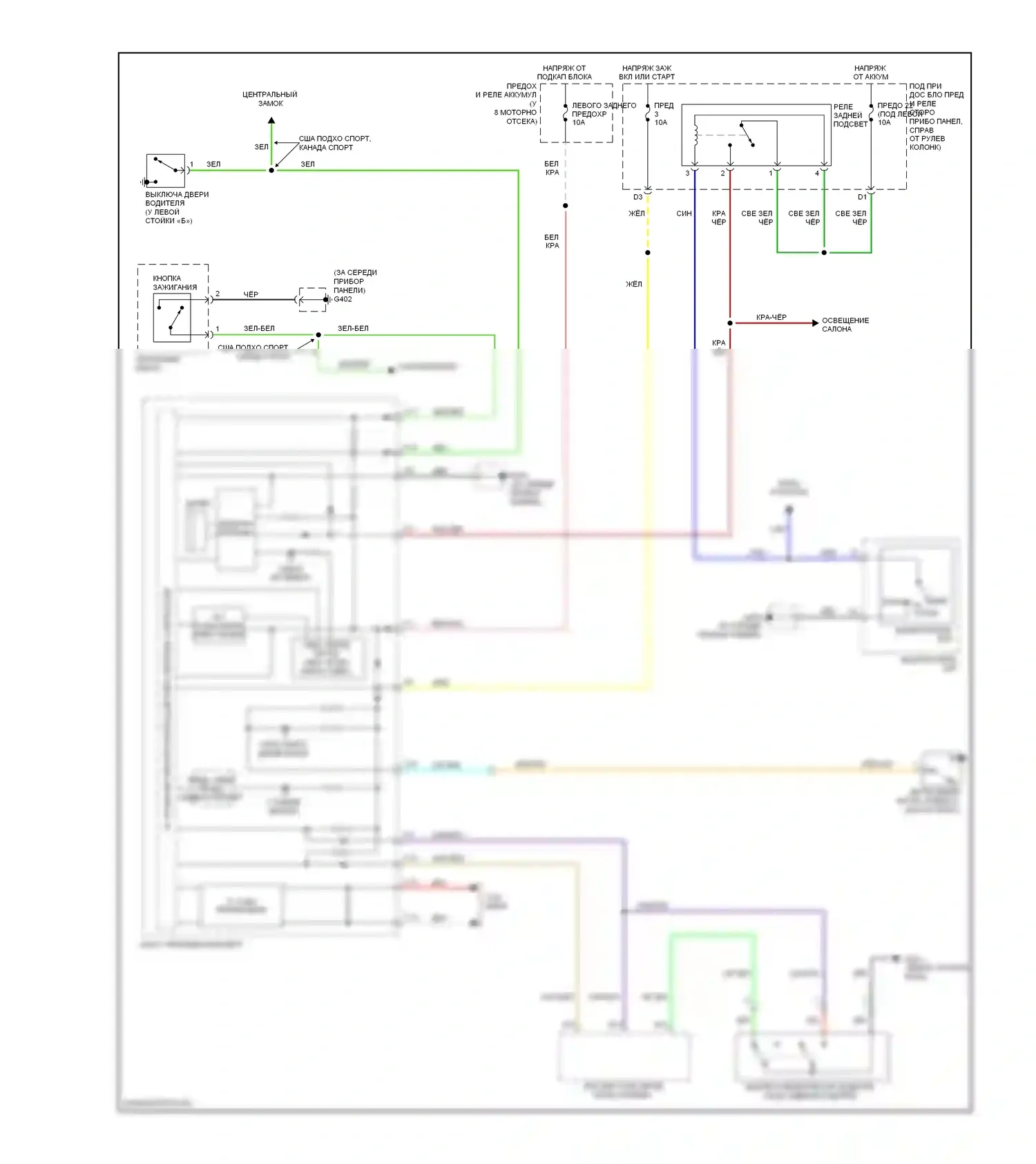 Fit Honda I (2004-2009): Электросхема помощников водителя 
