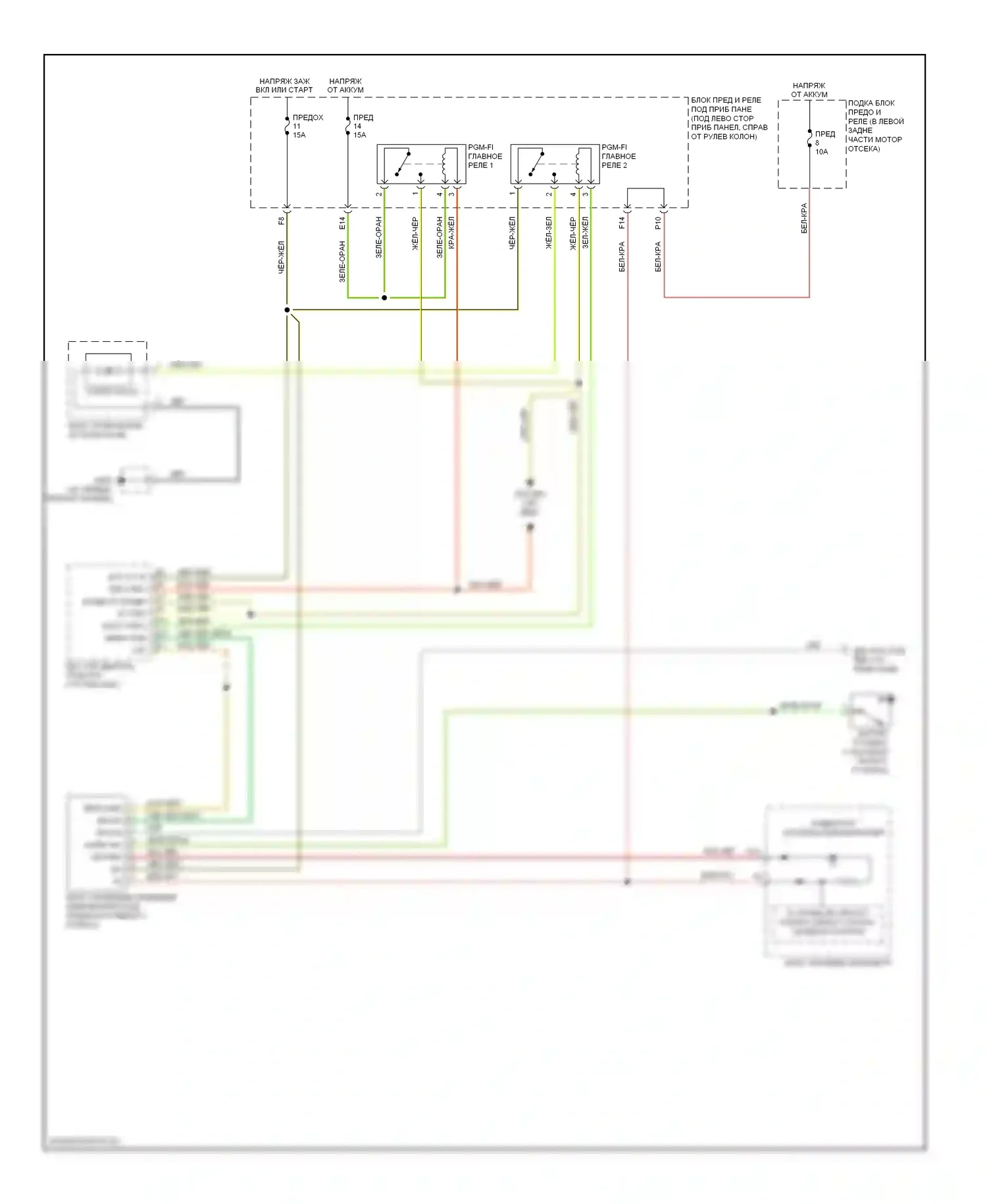 Fit Honda I (2004-2009): Электросхема иммобилайзера 