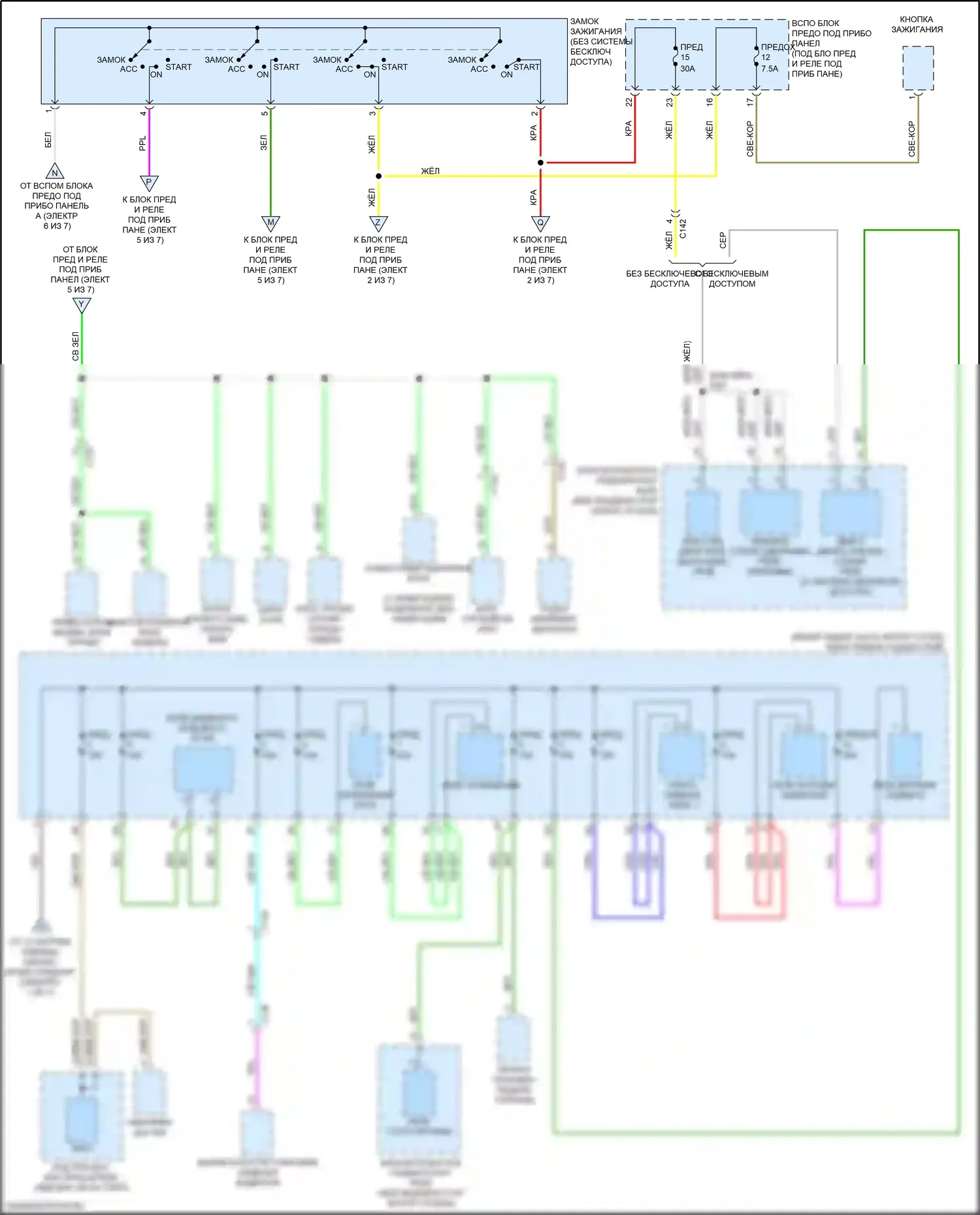 HR-V Honda II рестайлинг (2018-2022): Электросхема блока предохранителей реле (4 из 7) 