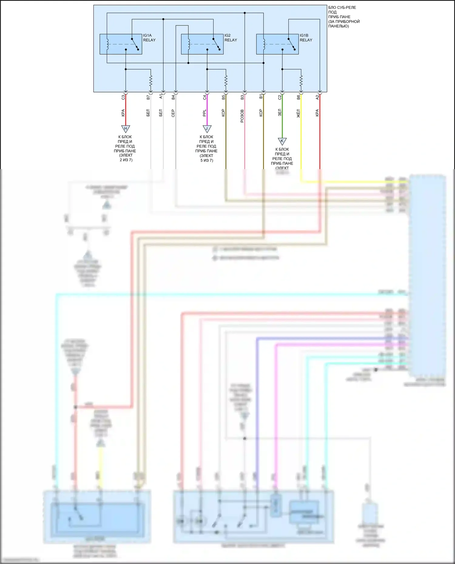 HR-V Honda II рестайлинг (2018-2022): Электросхема блока предохранителей реле (6 из 7) 