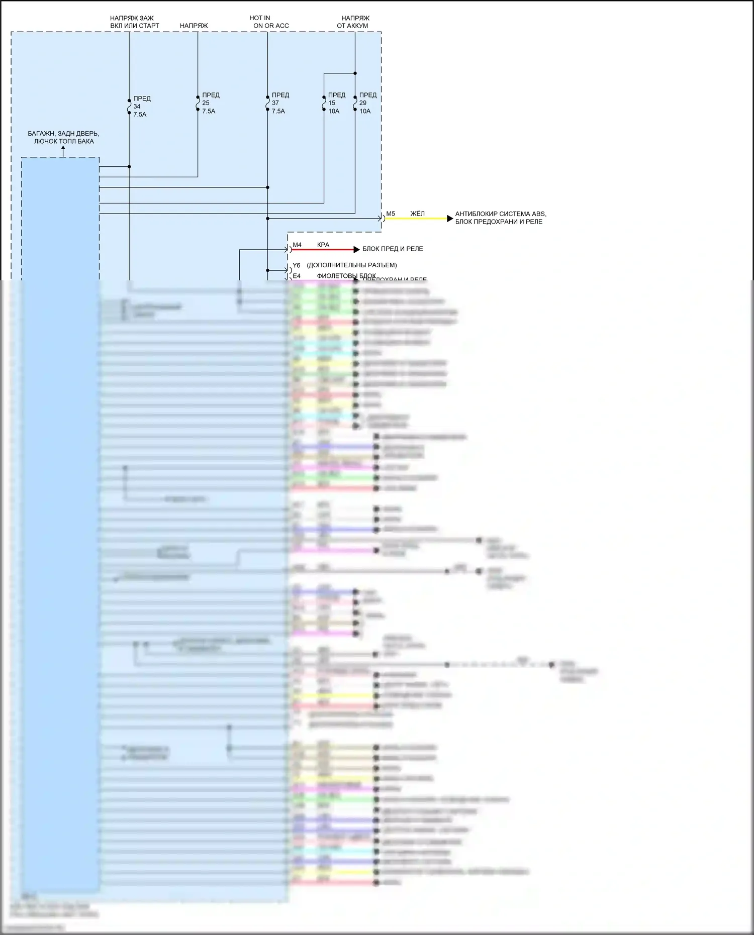HR-V Honda II рестайлинг (2018-2022): Электросхема блоков управления кузовом (1 из 2) 
