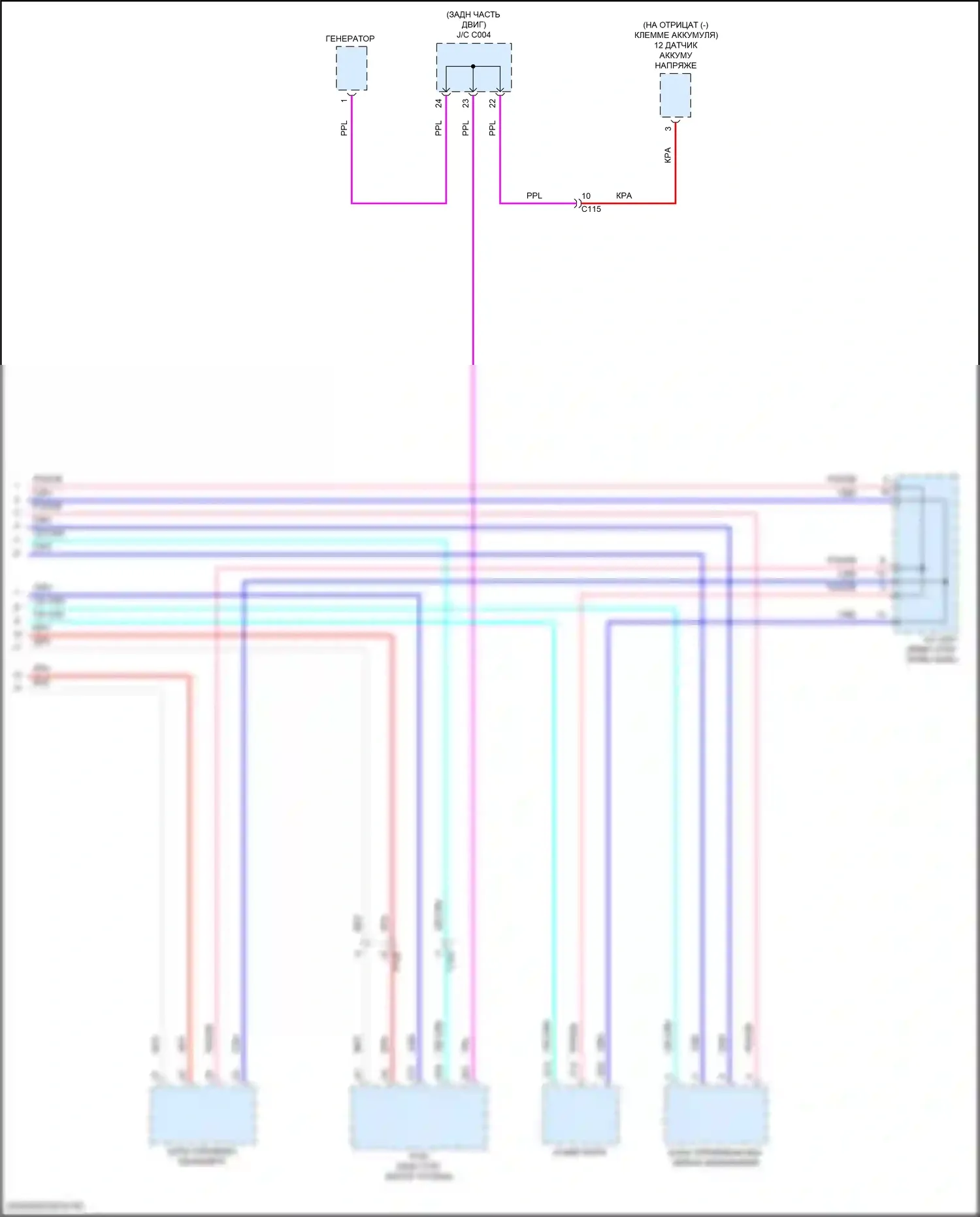 HR-V Honda II рестайлинг (2018-2022): Can шина электросхема, без шлюза (can) (2 из 2) 