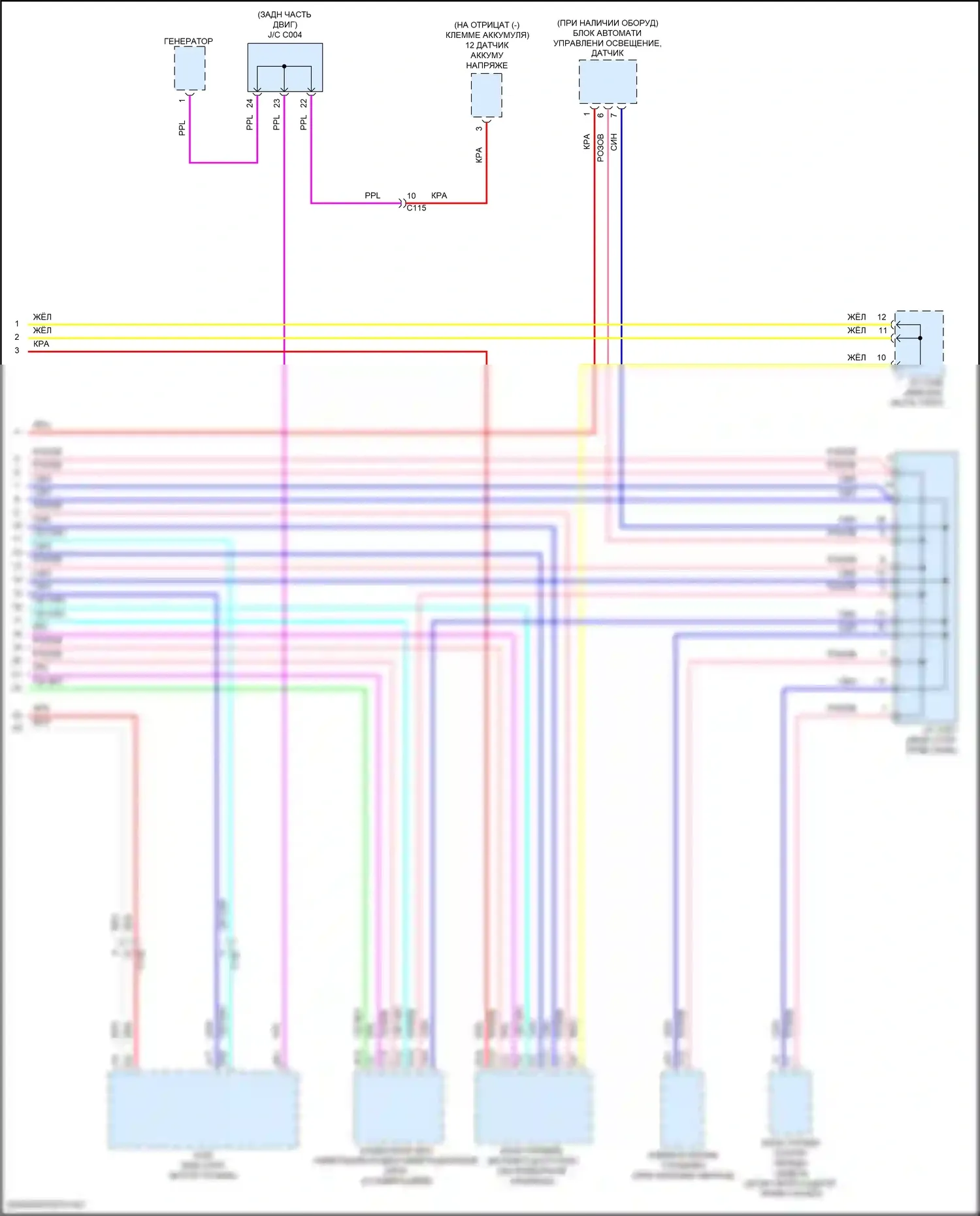 HR-V Honda II рестайлинг (2018-2022): Электросхема компьютерной информационной линии, со шлюзом (can) (3 из 3) 