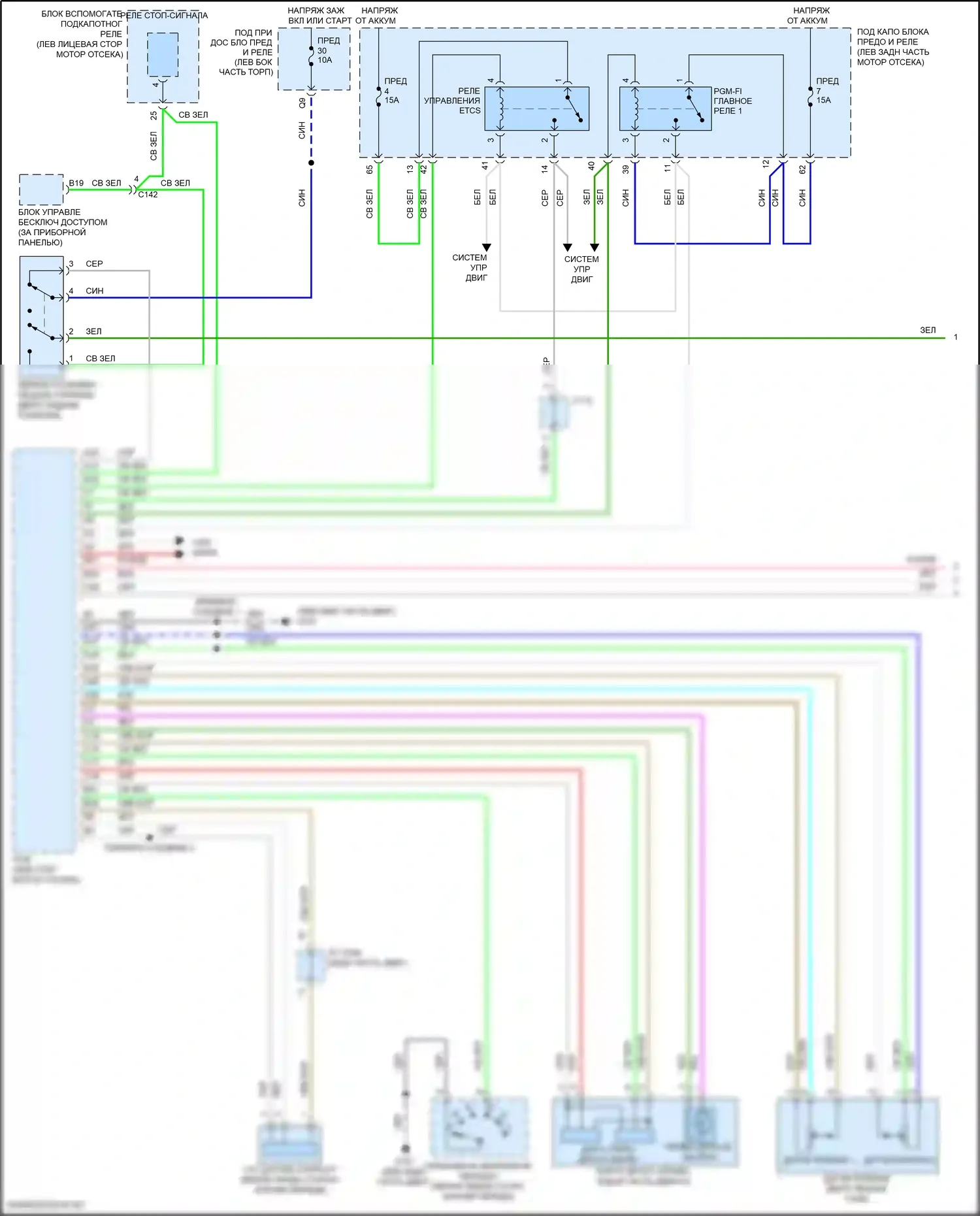 HR-V Honda II рестайлинг (2018-2022): Электросхема круиз-контроля (1 из 2) 