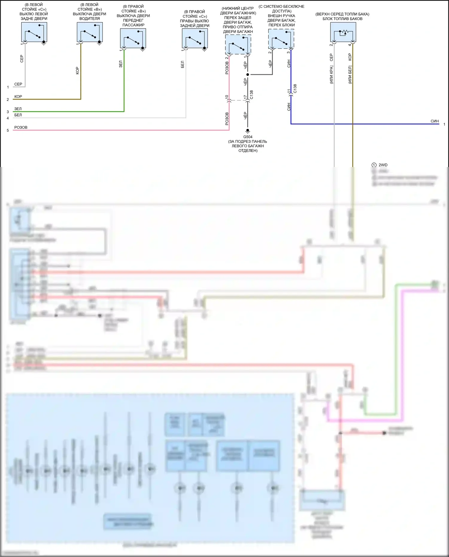 HR-V Honda II рестайлинг (2018-2022): Электросхема приборной панели (2 из 3) 
