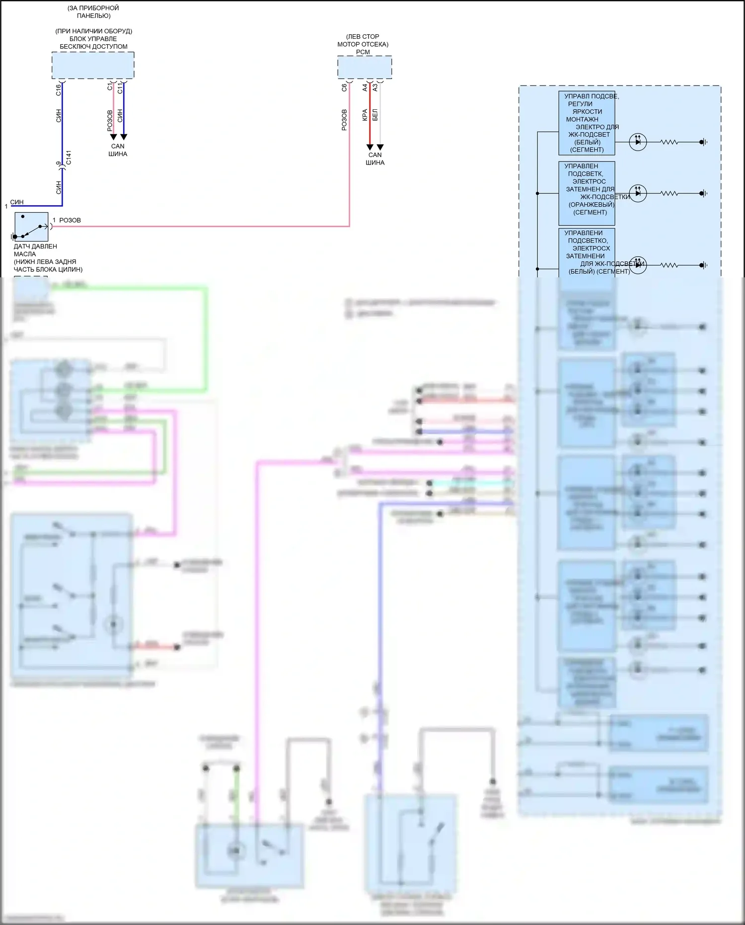 HR-V Honda II рестайлинг (2018-2022): Электросхема приборной панели (3 из 3) 