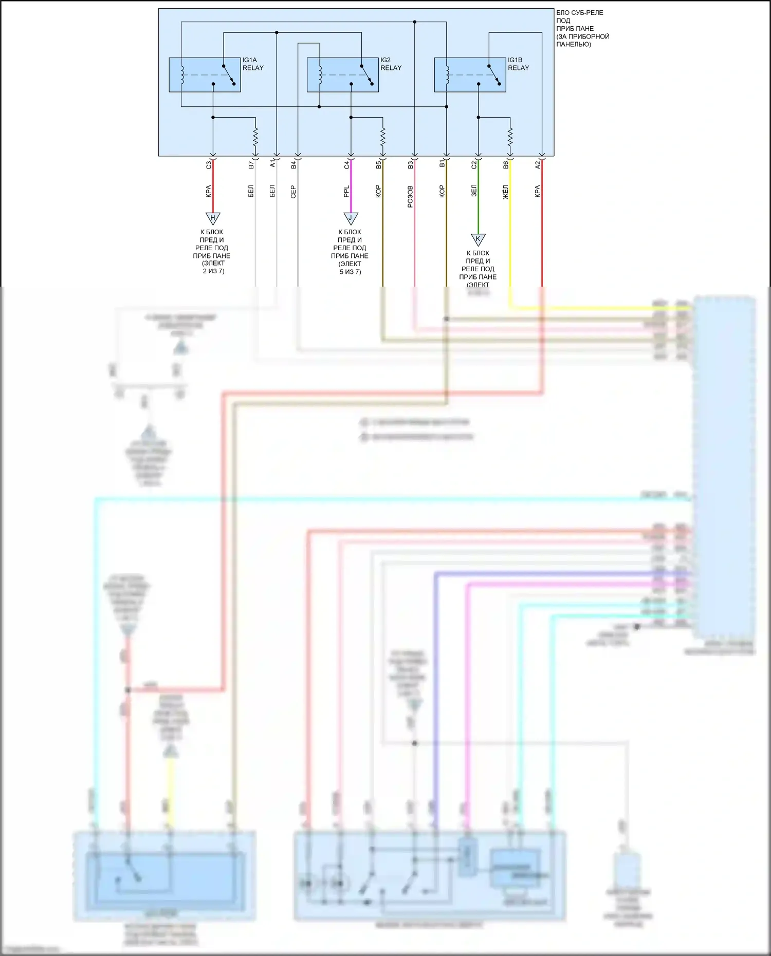 HR-V Honda II (2015-2018): Электросхема блока предохранителей реле (6 из 7) 