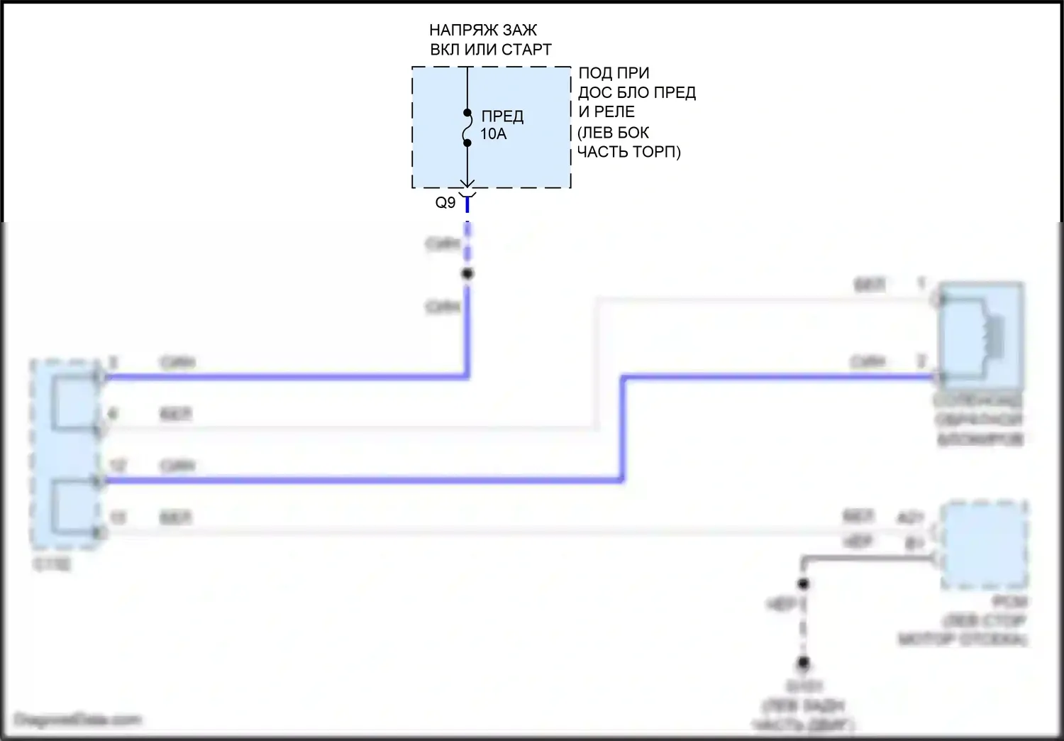 HR-V Honda II (2015-2018): Электросхема обратной блокировки 