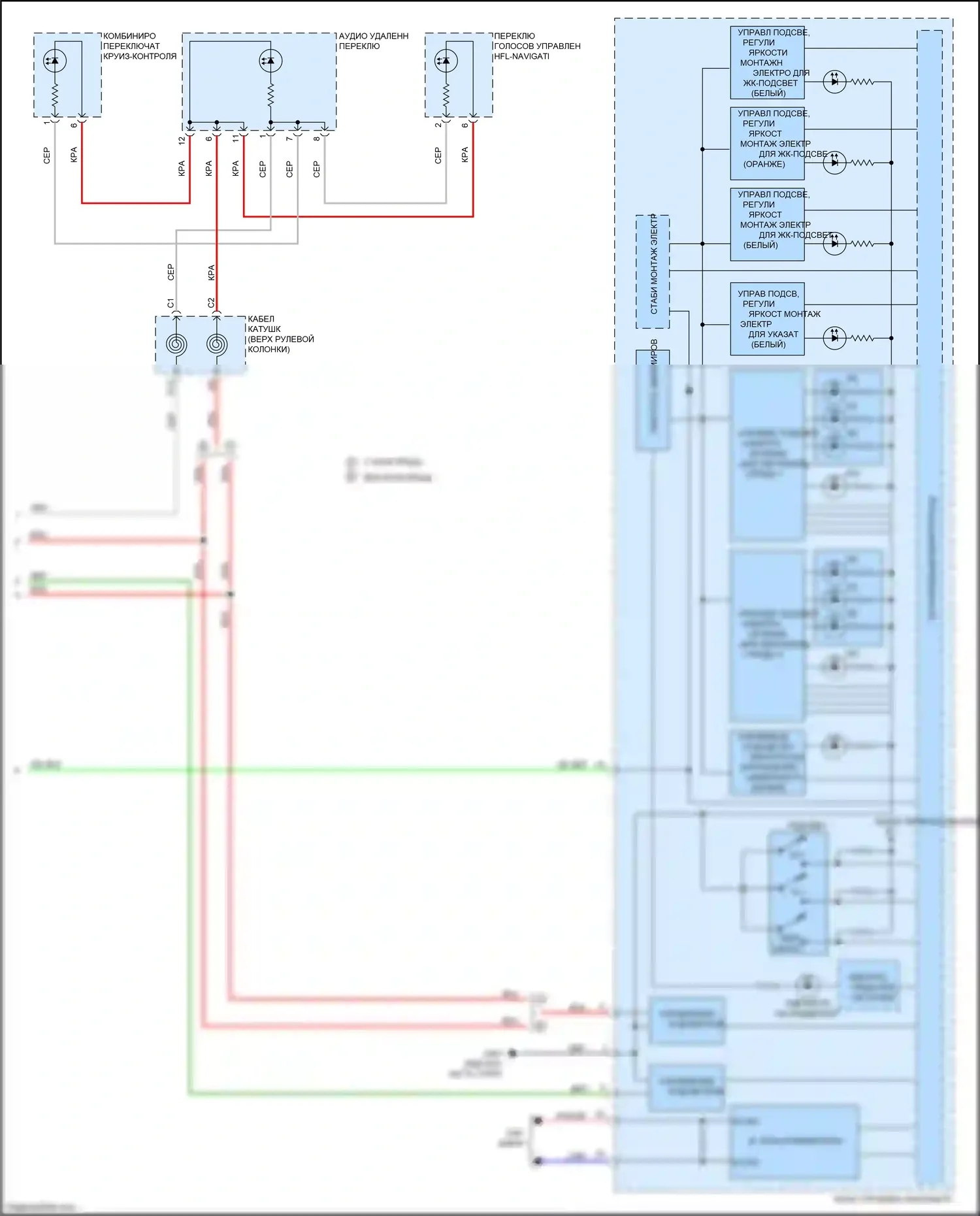 HR-V Honda II (2015-2018): Электросхема подсветки приборной панели (3 из 3) 