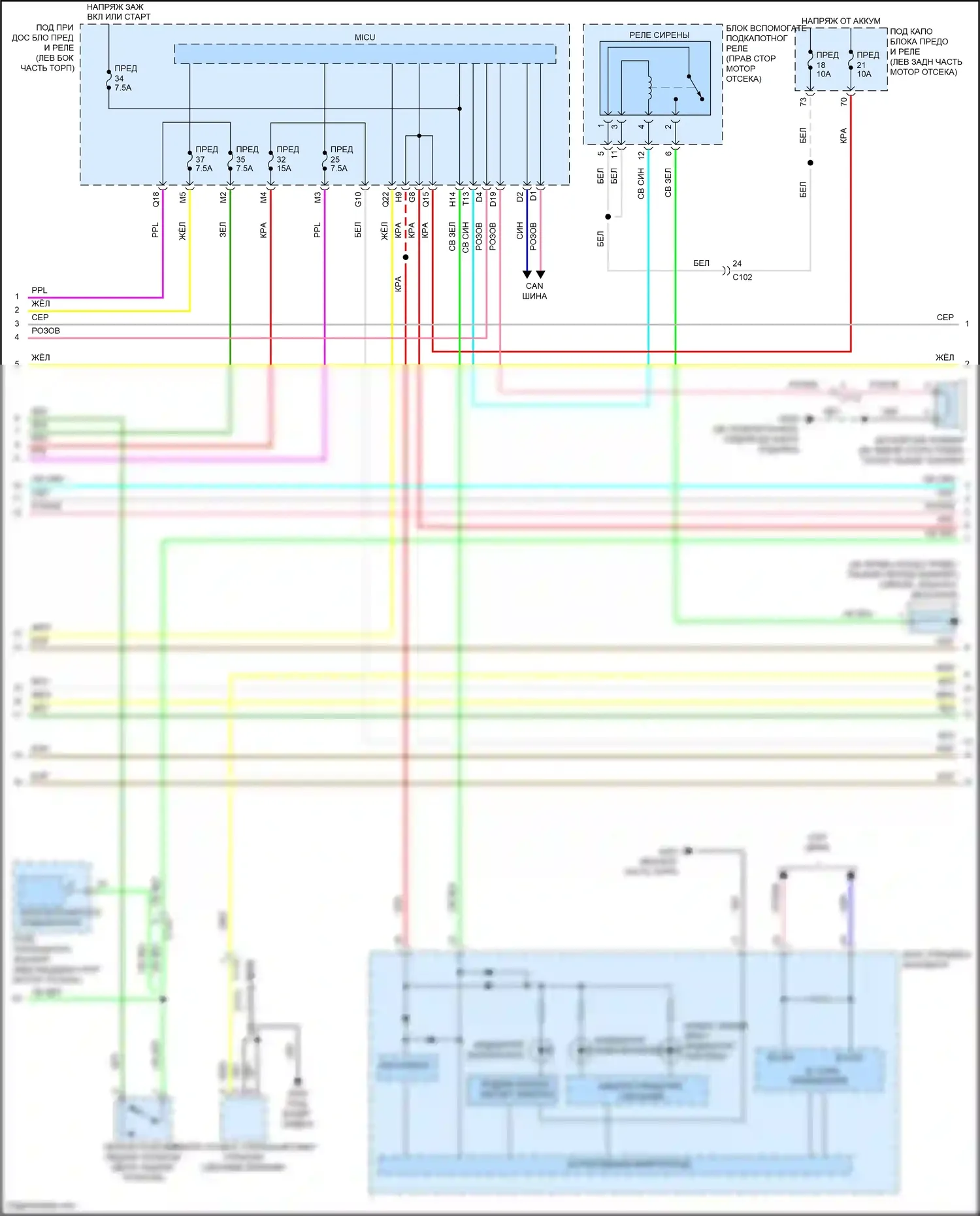 HR-V Honda II (2015-2018): Электросхема защиты от взлома (3 из 6) 