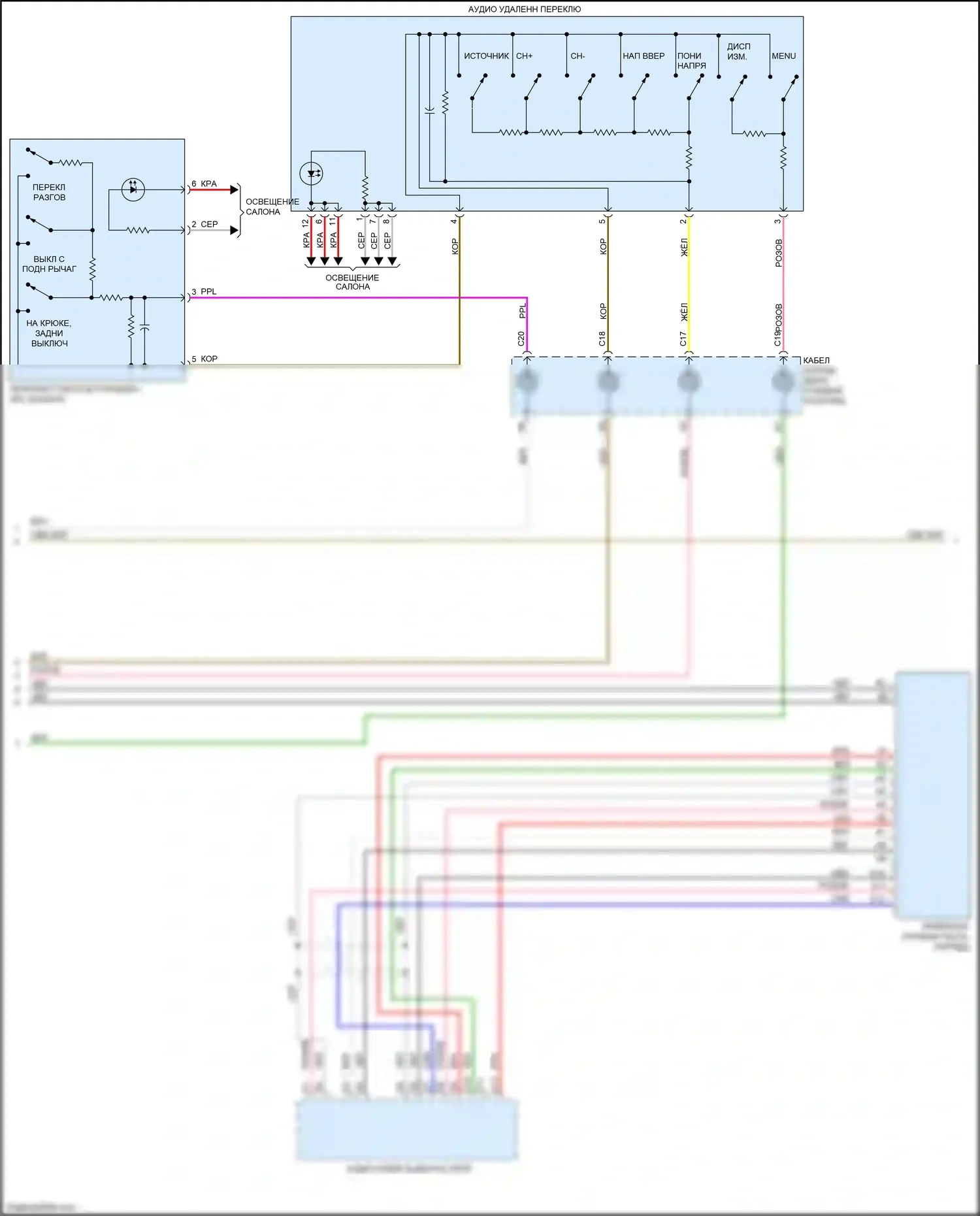 HR-V Honda II (2015-2018): Электросхема навигации (3 из 4) 