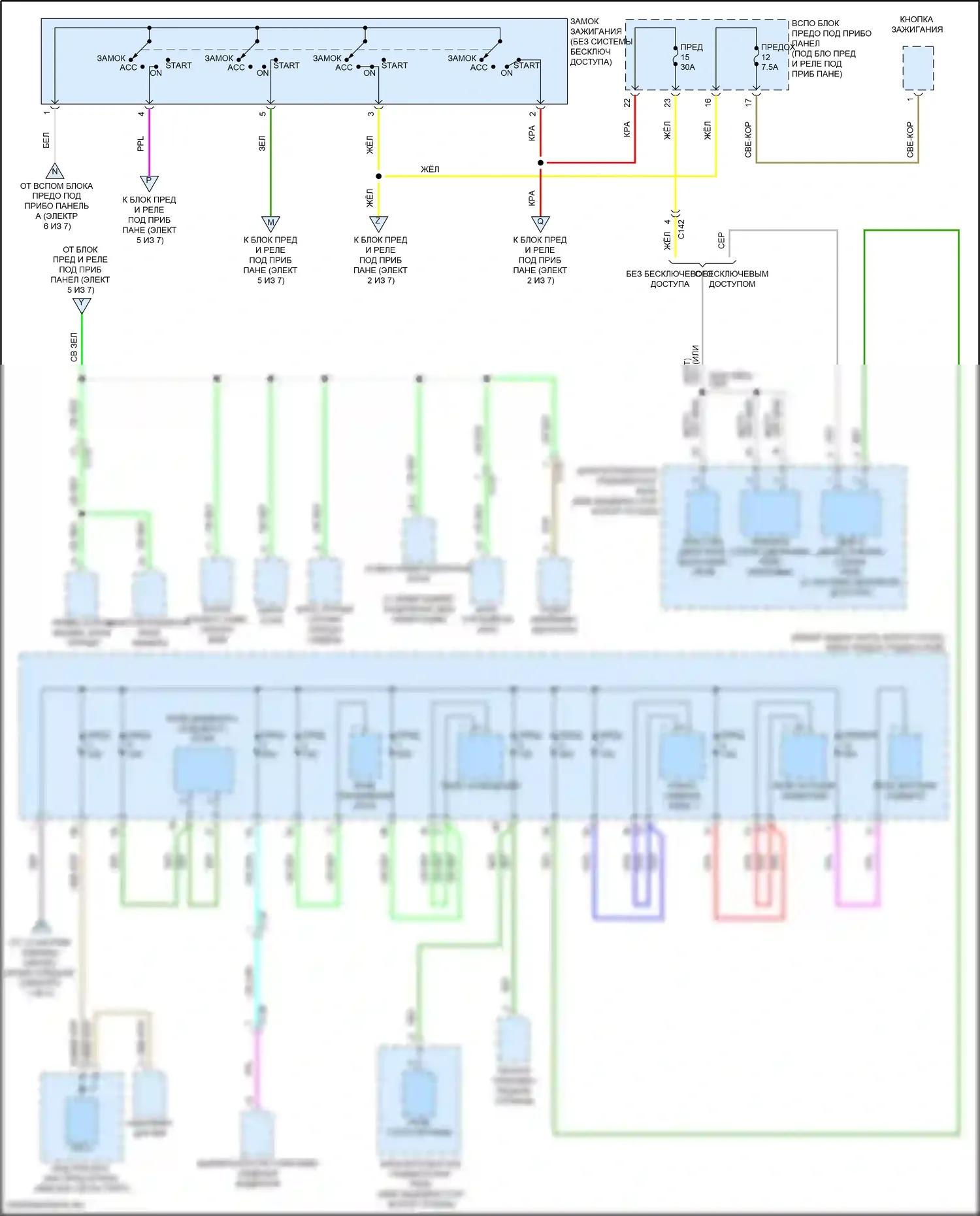 HR-V Honda RV (2021-2024): Электросхема блока предохранителей реле (4 из 7) 