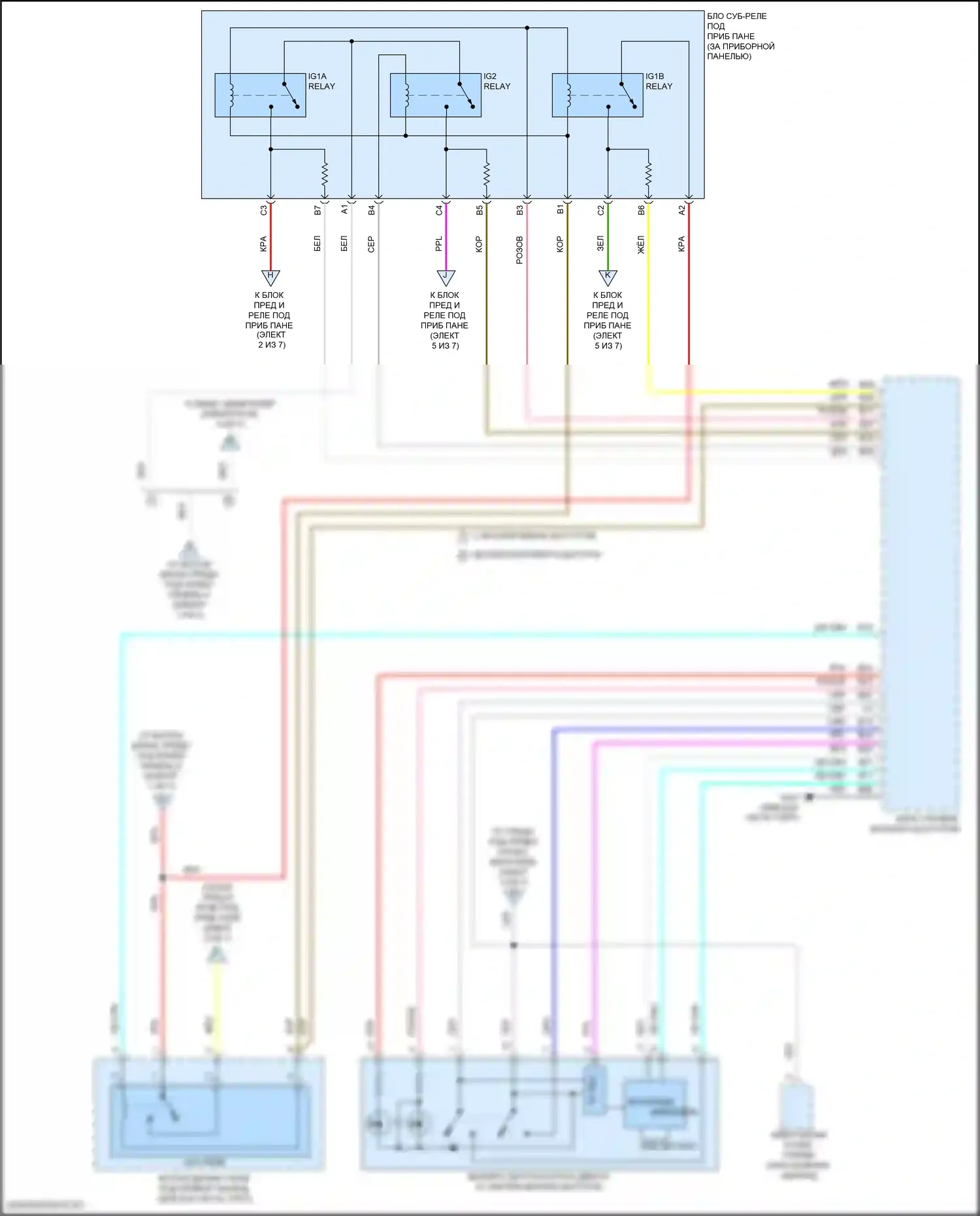 HR-V Honda RV (2021-2024): Электросхема блока предохранителей реле (6 из 7) 