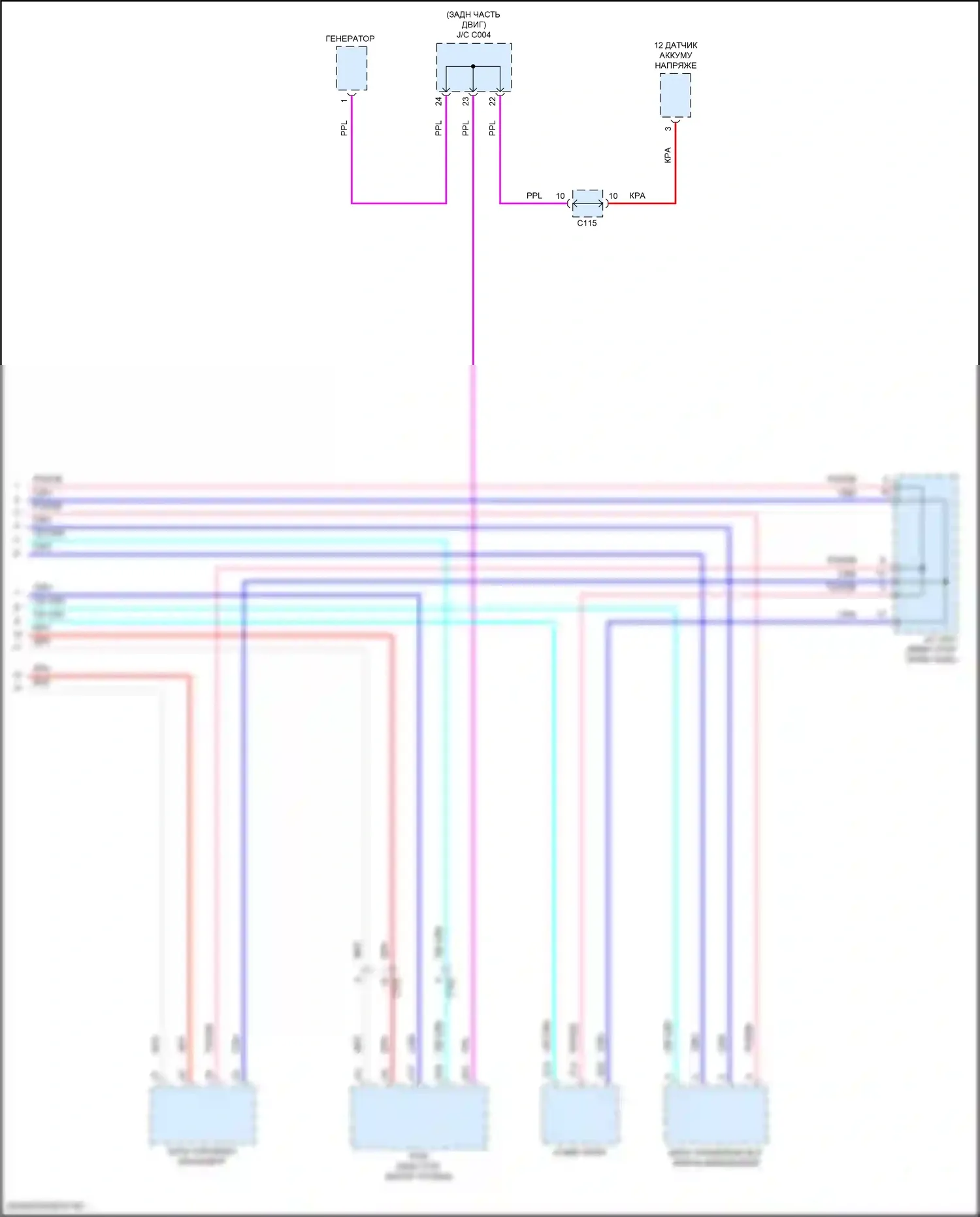 HR-V Honda RV (2021-2024): Can шина электросхема, без шлюза (can) (2 из 2) 