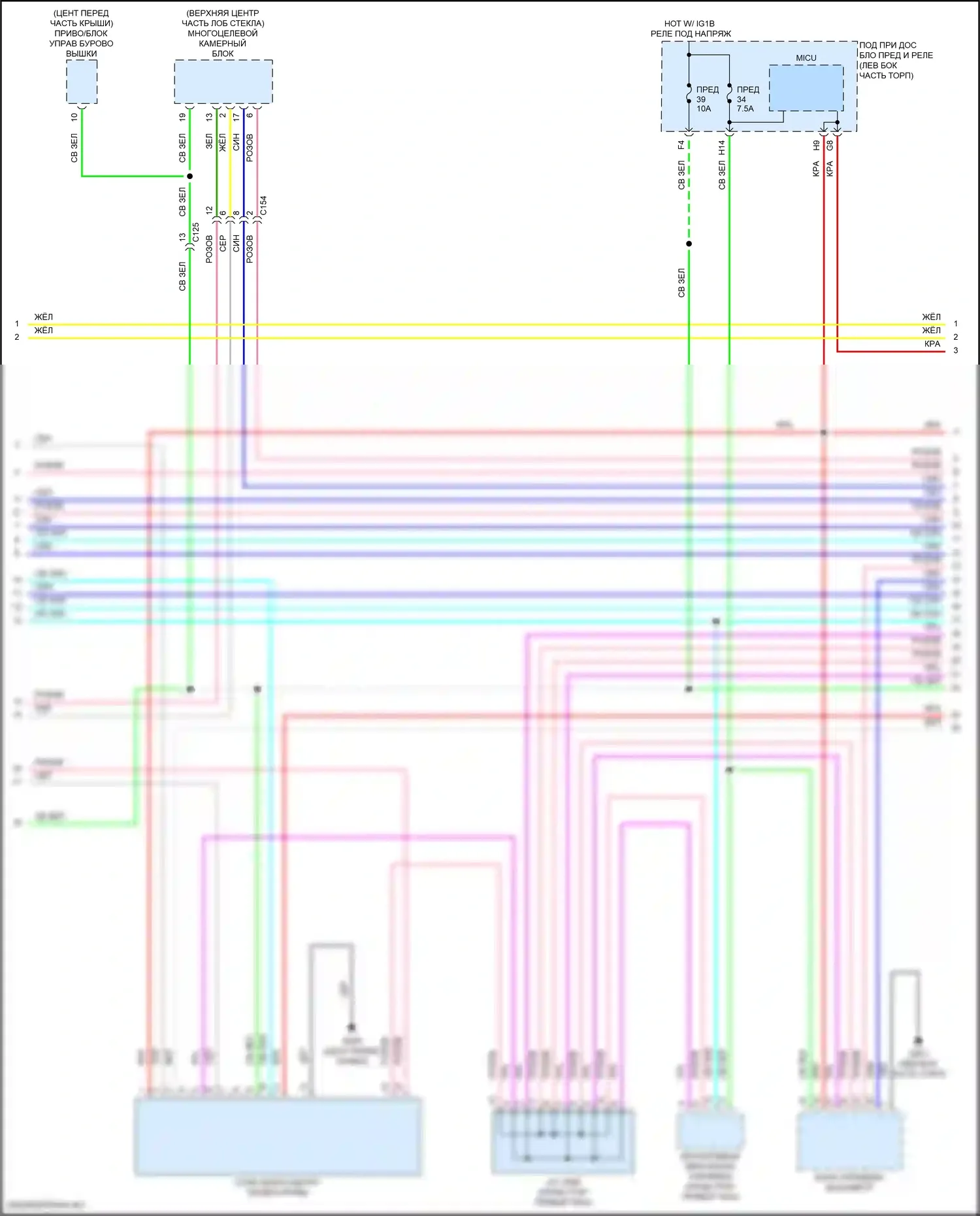 HR-V Honda RV (2021-2024): Электросхема компьютерной информационной линии, со шлюзом (can) (2 из 3) 