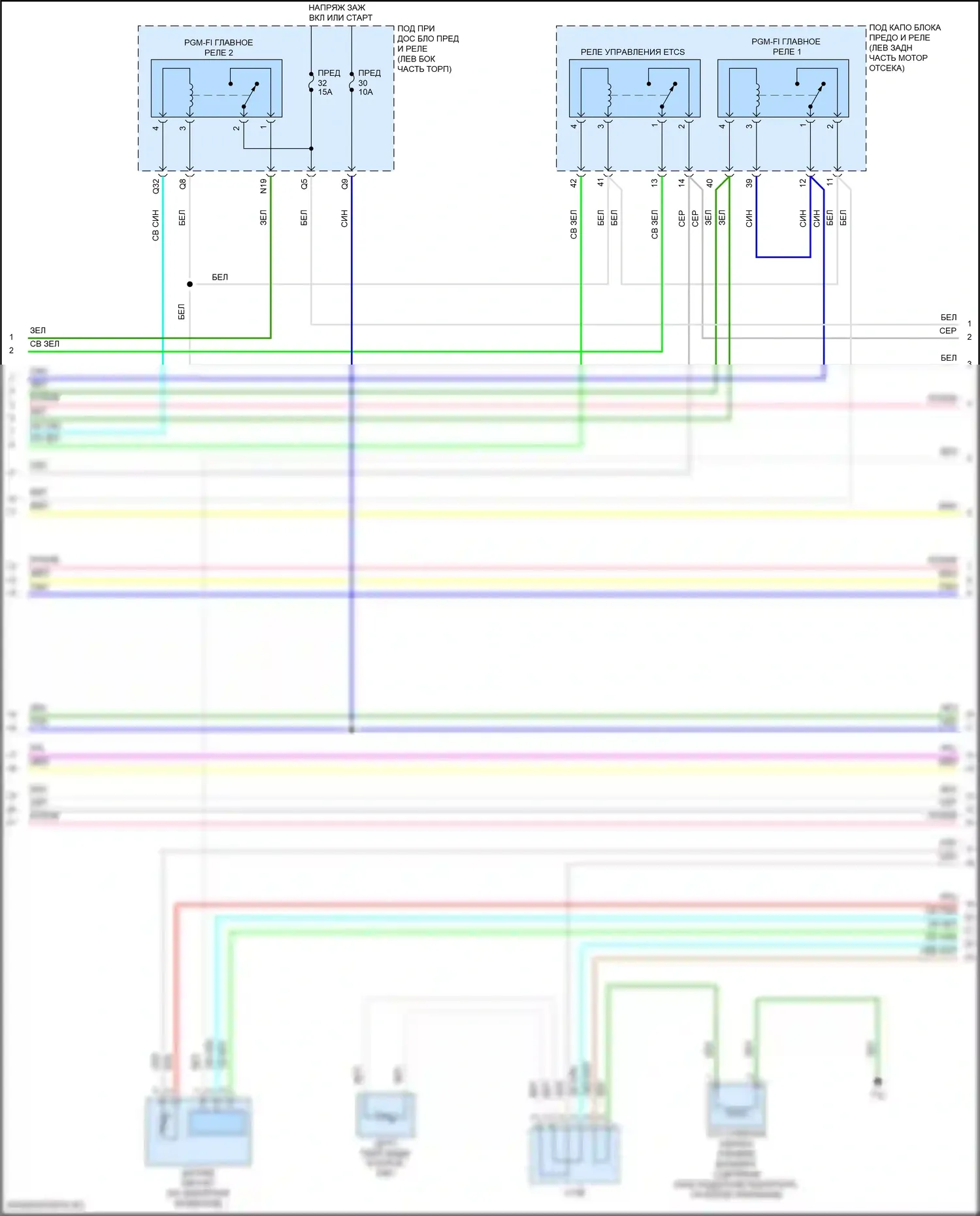 HR-V Honda RV (2021-2024): Электросхема двигателя 1.8l (3 из 7) 