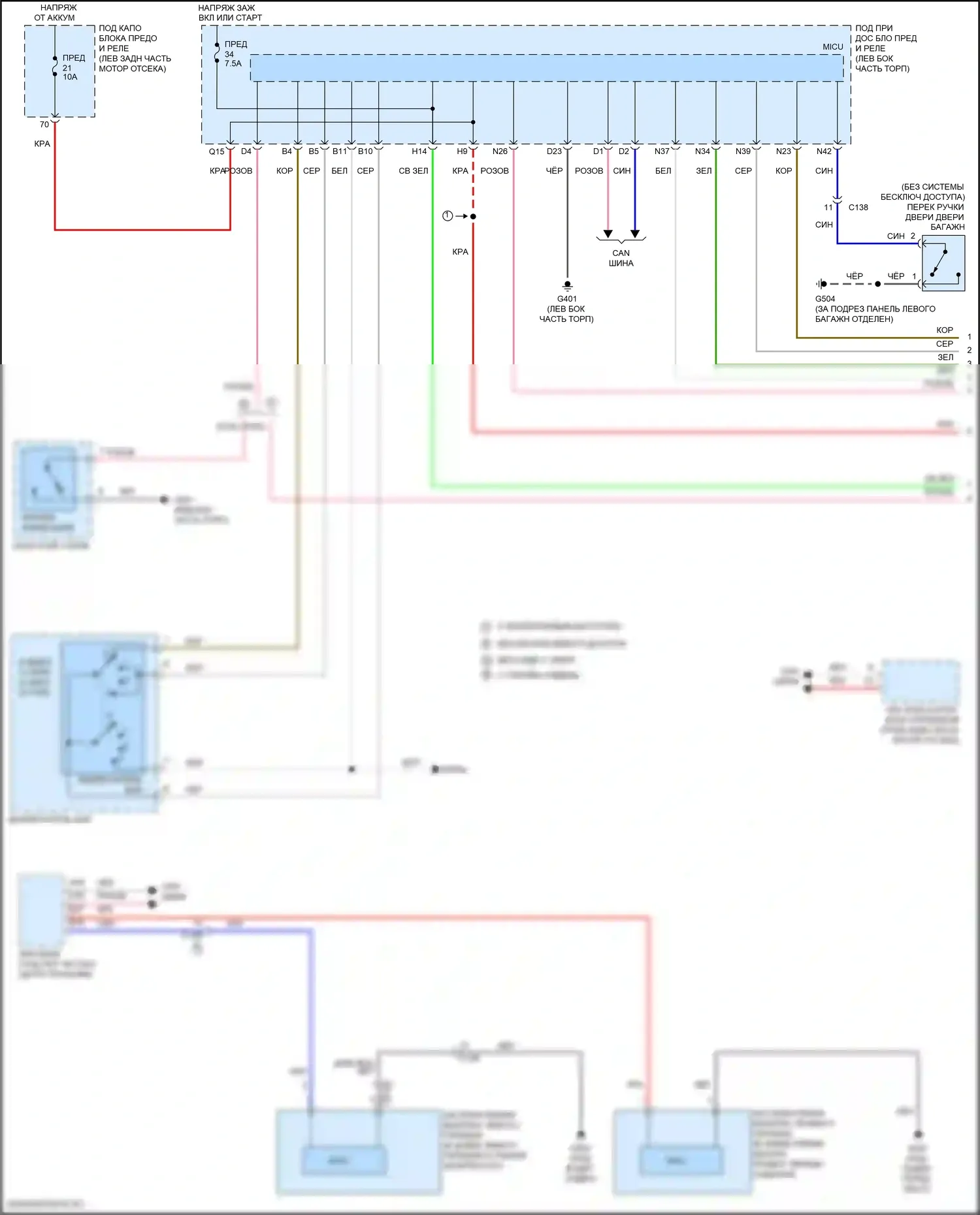 HR-V Honda RV (2021-2024): Электросхема помощников водителя (1 из 2) 