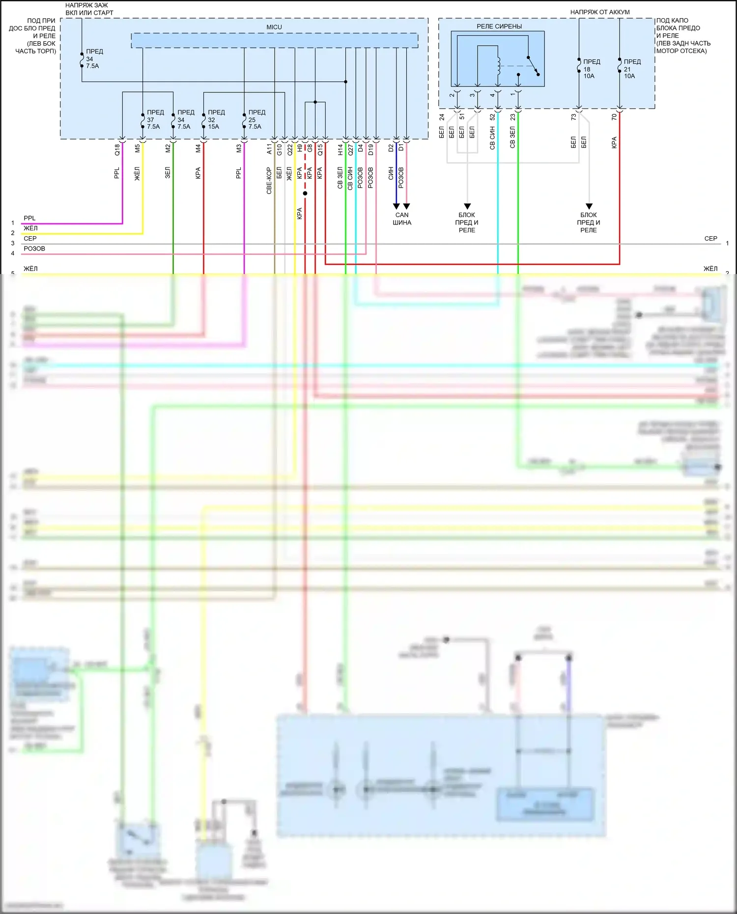 HR-V Honda RV (2021-2024): Электросхема защиты от взлома (3 из 6) 
