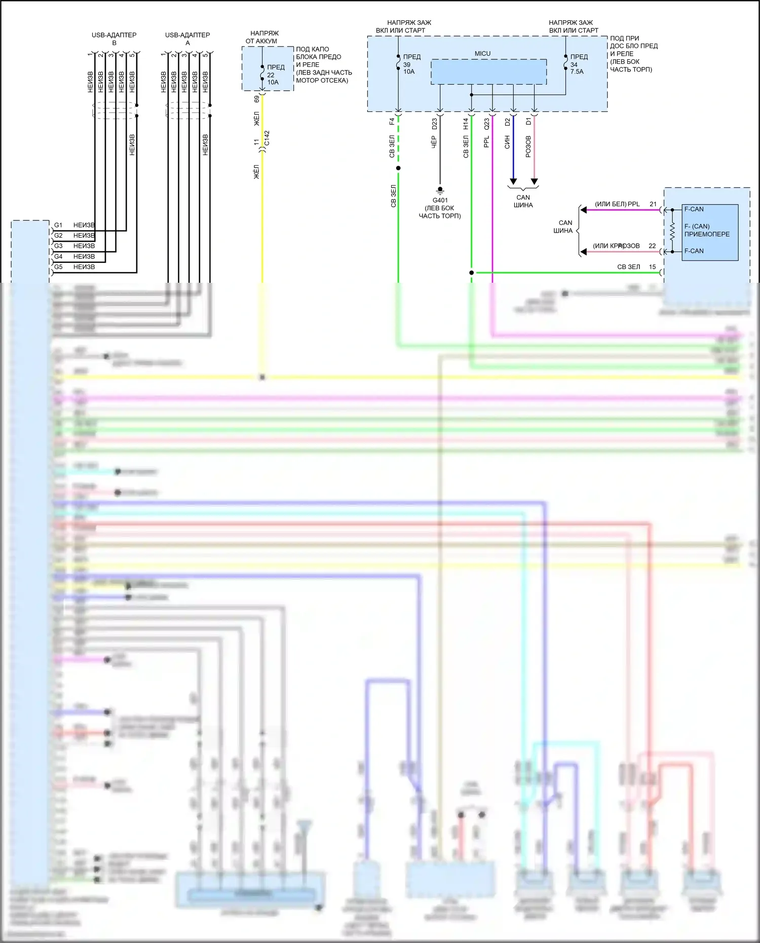 HR-V Honda RV (2021-2024): Электросхема навигации (1 из 2) 