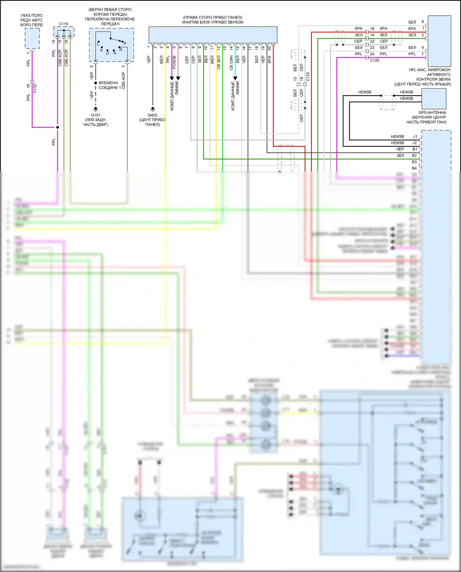 HR-V Honda RV (2021-2024): Электросхема навигации (2 из 2) 