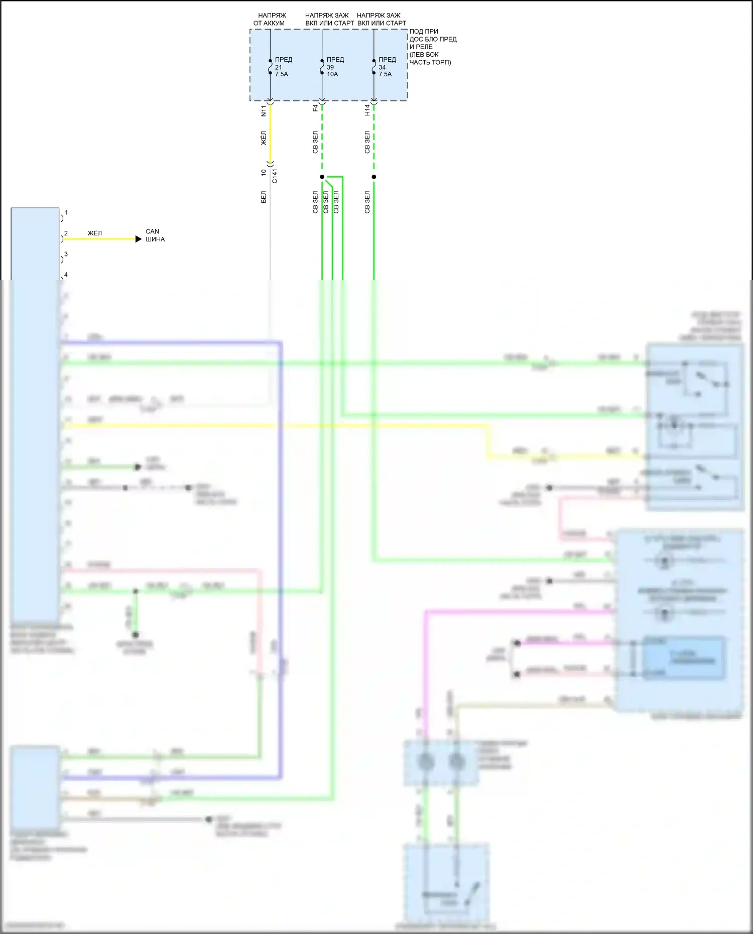 HR-V Honda RV (2021-2024): Электросхема сигнализации о выезде с полосы движения 