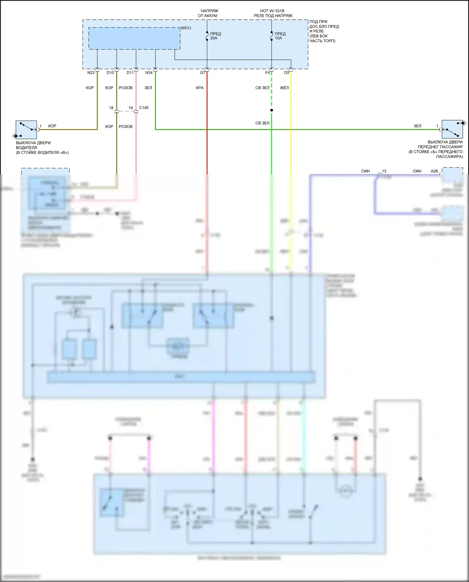 HR-V Honda RV (2021-2024): Электросхема складной крыши/люка 