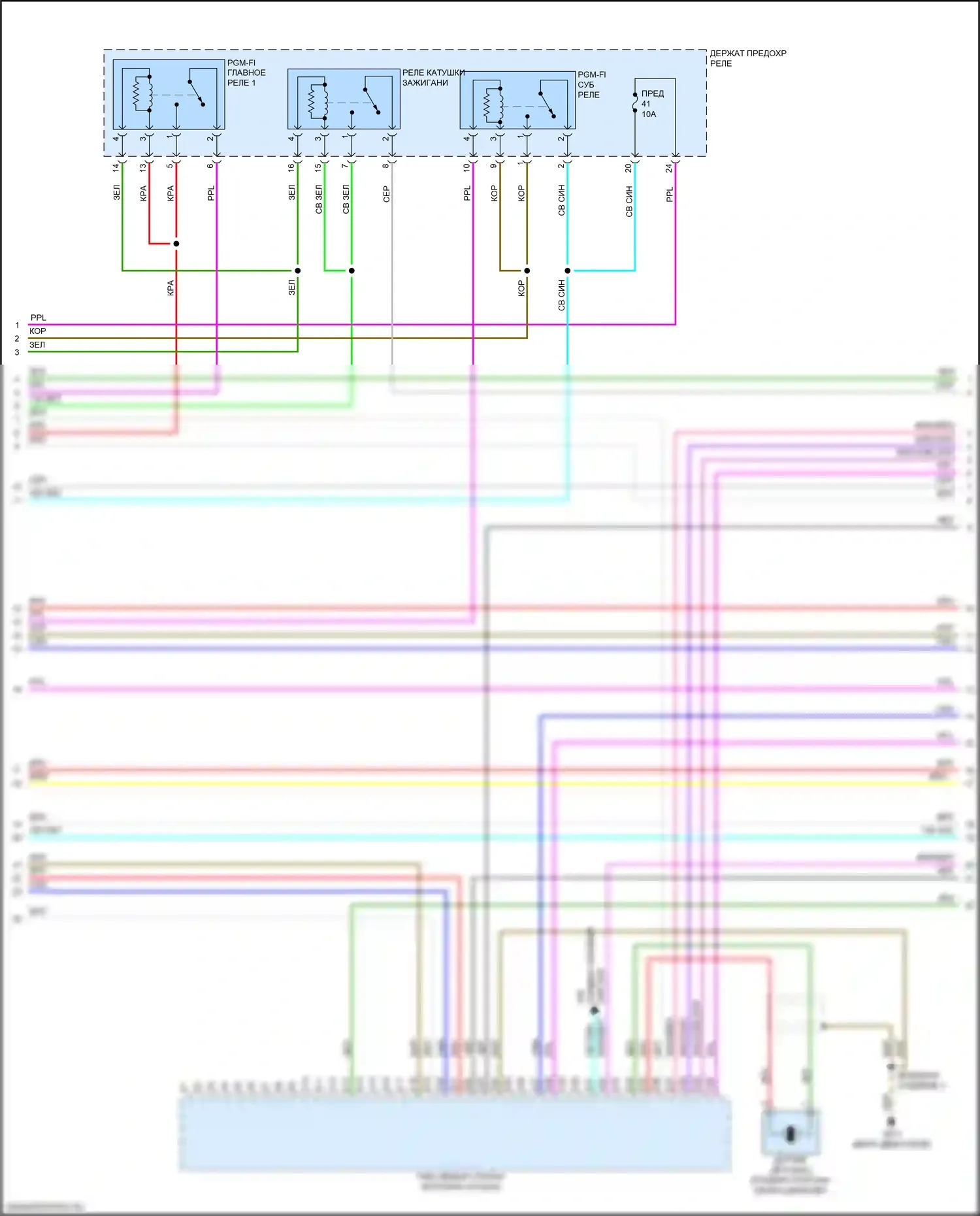 HR-V Honda RZ (2022-2024): Электросхема двигателя 2.0l (3 из 7) 