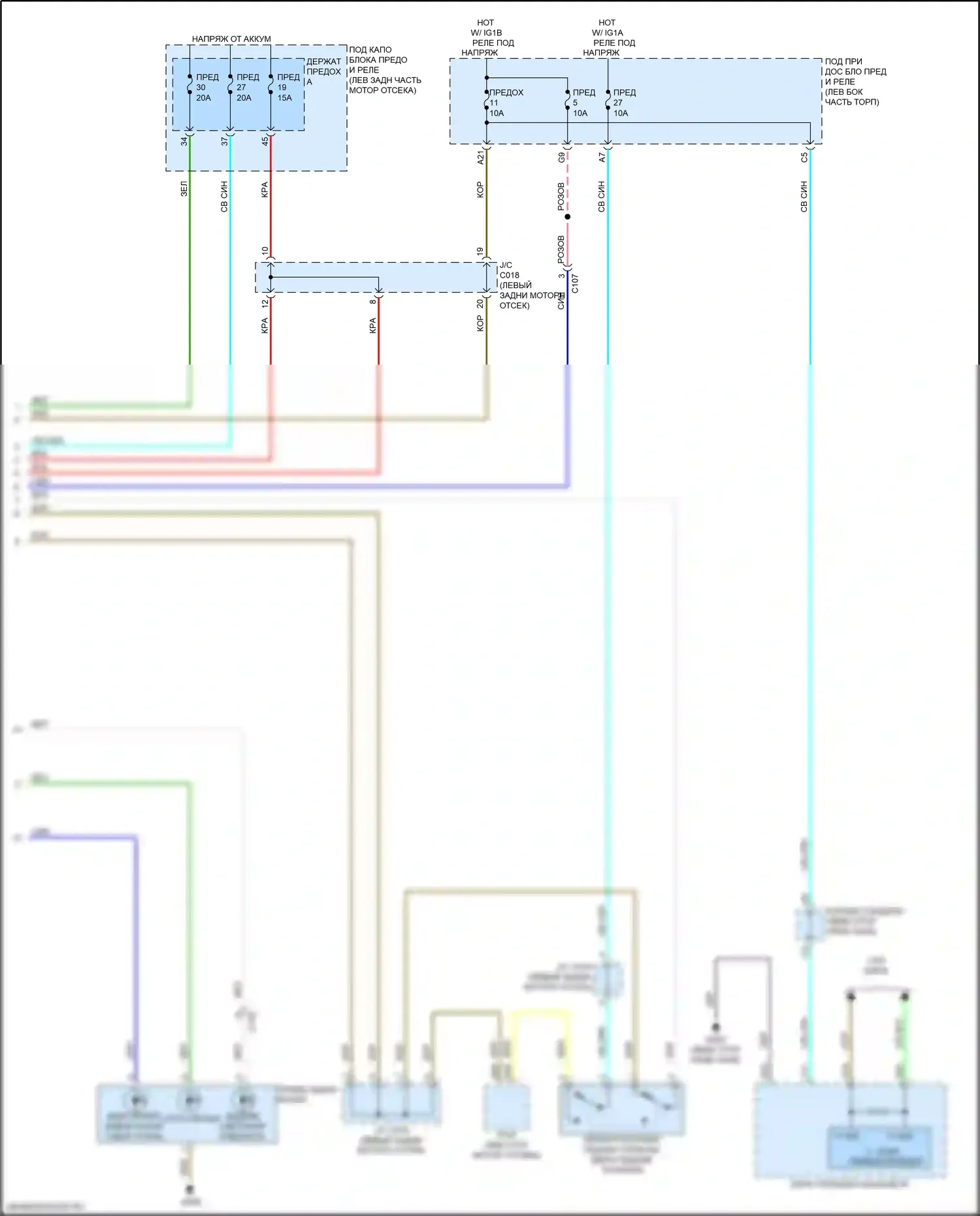HR-V Honda RZ (2022-2024): Электросхема фар и фонарей (3 из 3) 