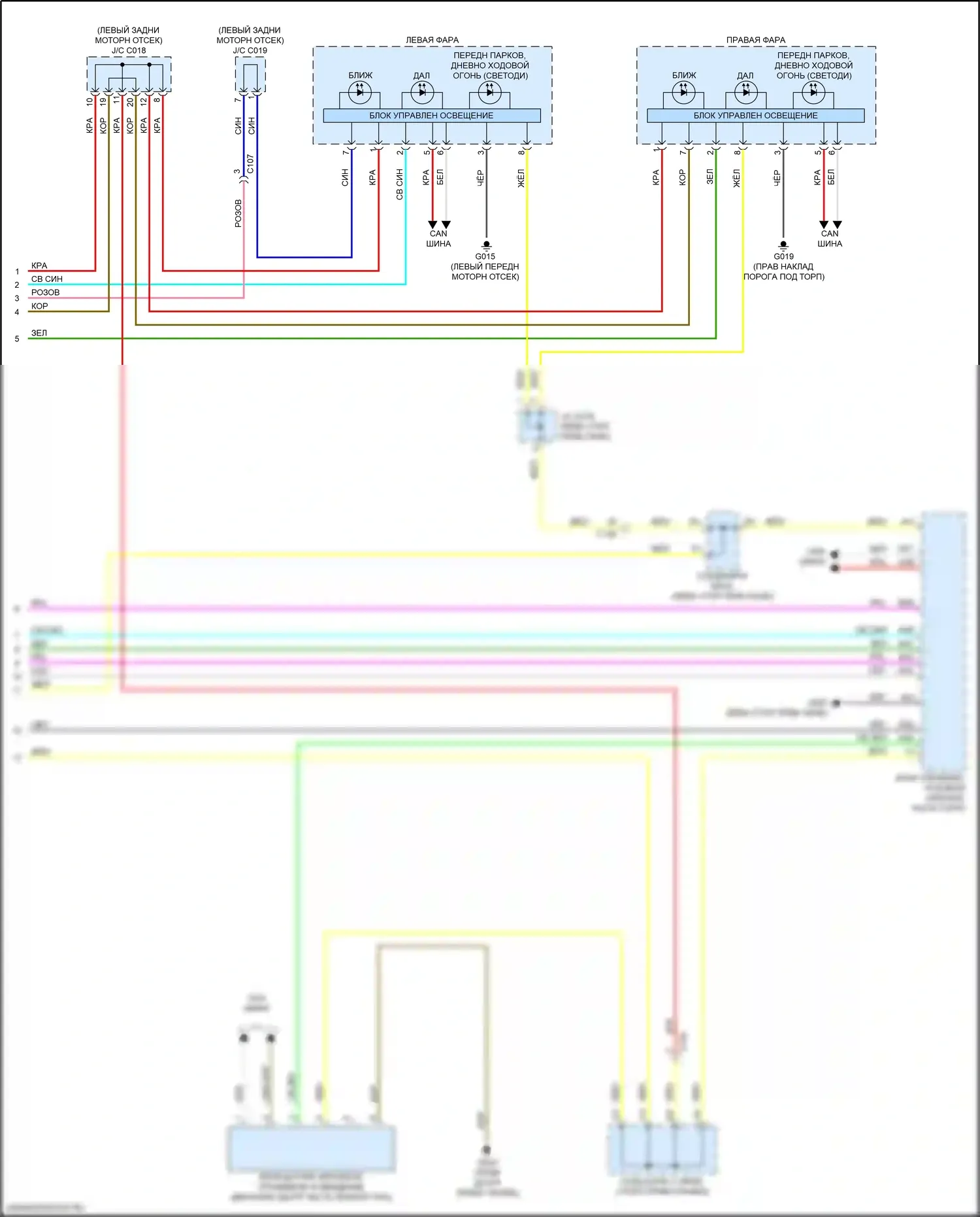 HR-V Honda RZ (2022-2024): Электросхема фар (2 из 2) 