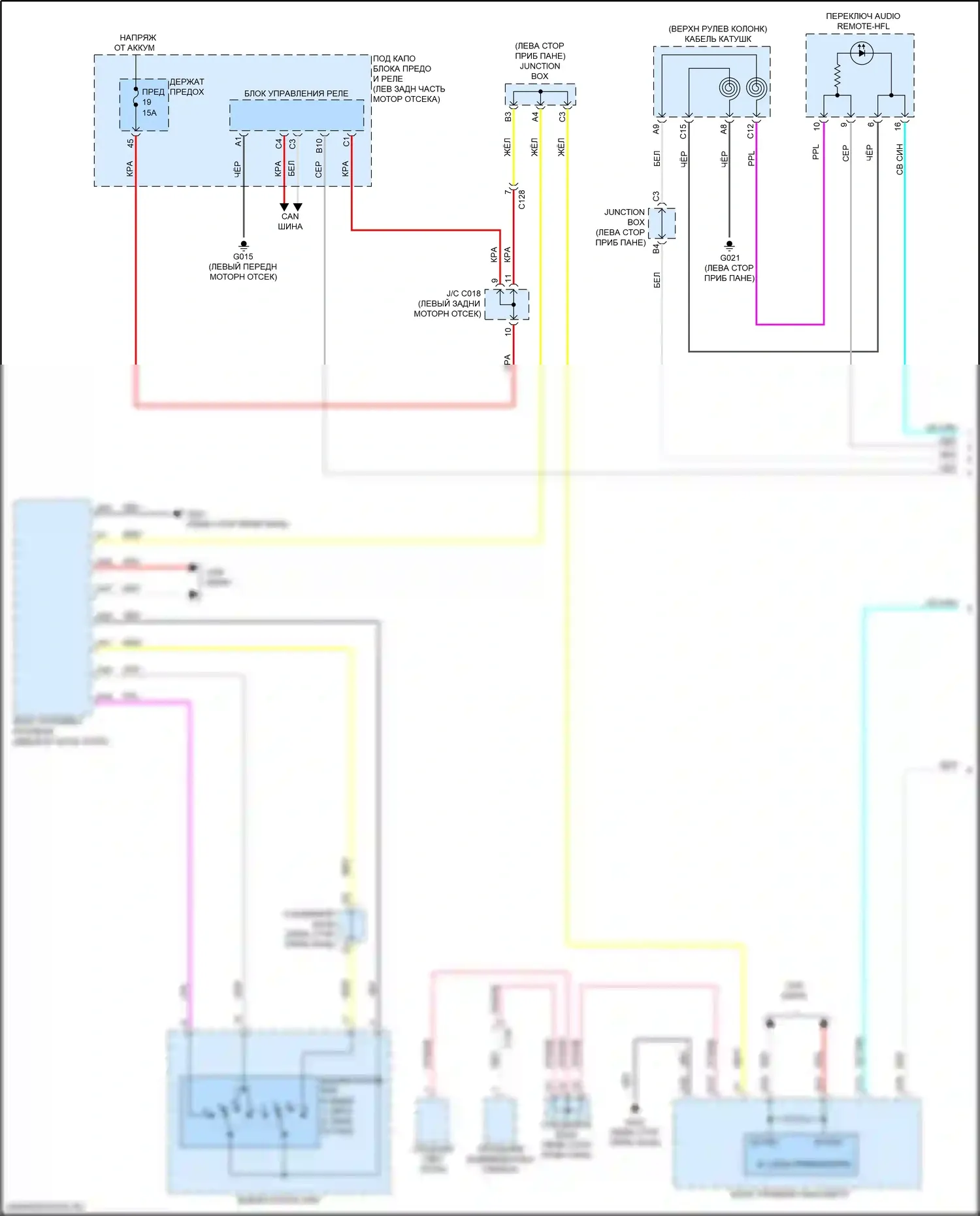 HR-V Honda RZ (2022-2024): Электросхема подсветки приборной панели (1 из 2) 