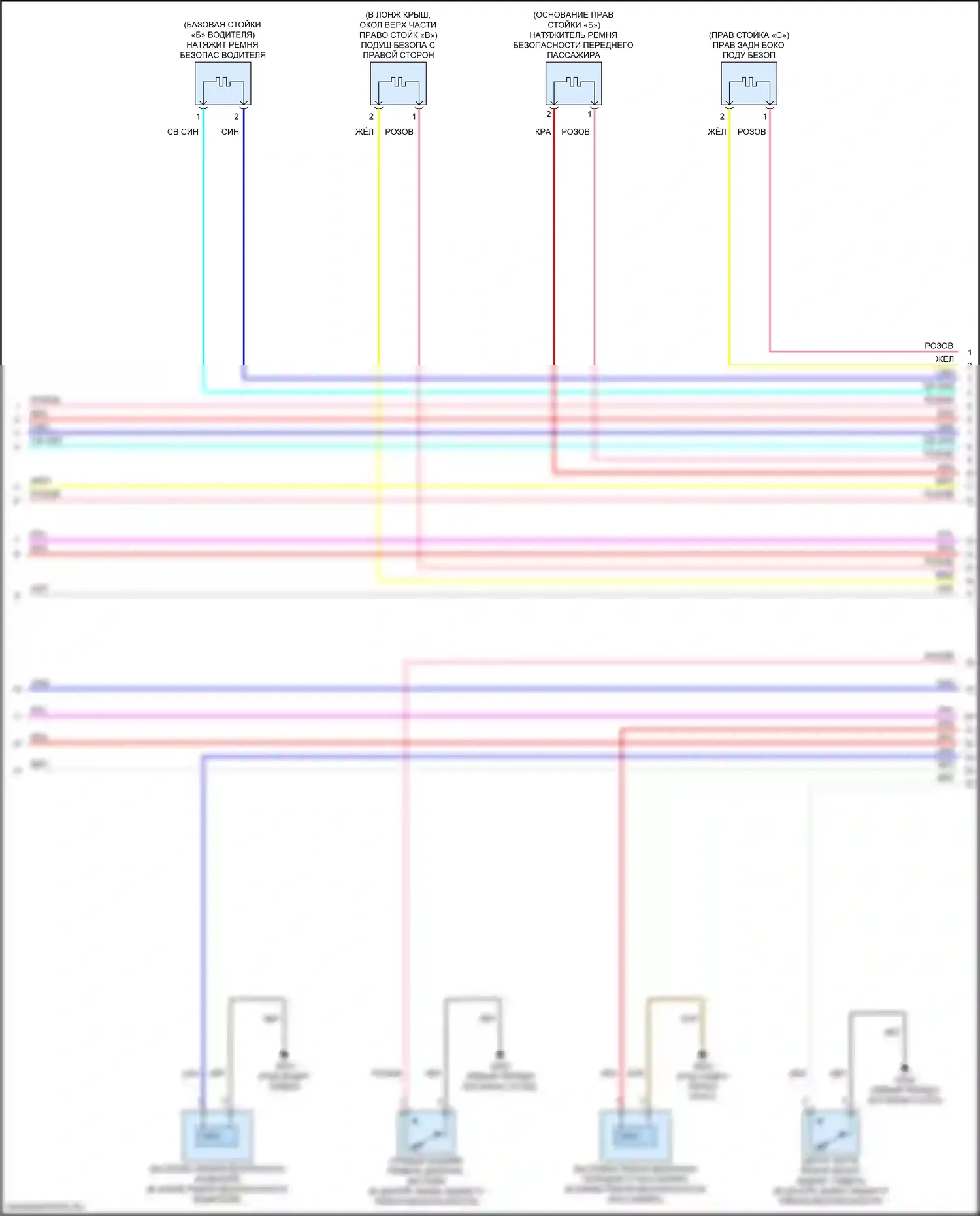 HR-V Honda RZ (2022-2024): Электросхема подушек безопасности (4 из 5) 