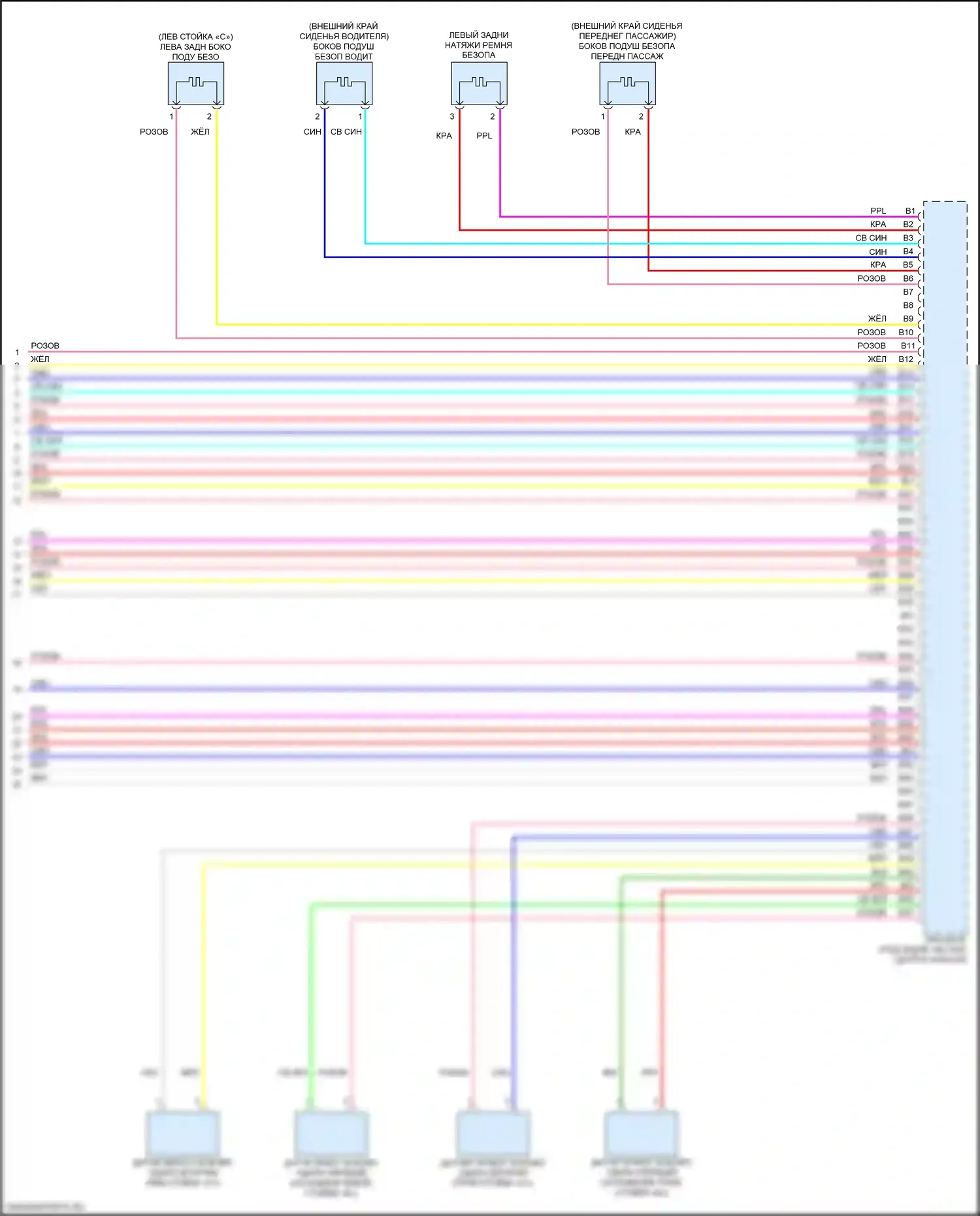 HR-V Honda RZ (2022-2024): Электросхема подушек безопасности (5 из 5) 