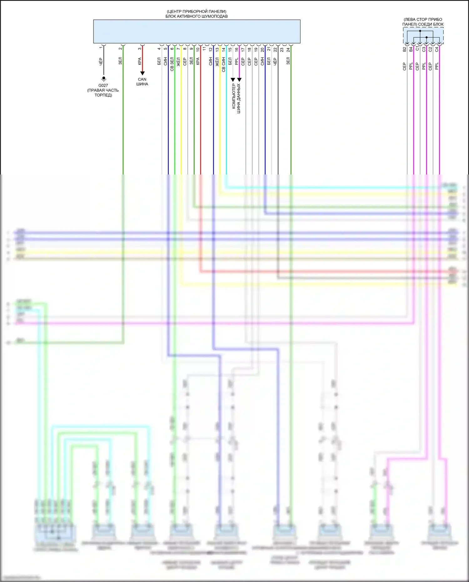 HR-V Honda RZ (2022-2024): Электросхема навигации, 8 динамиков (2 из 4) 