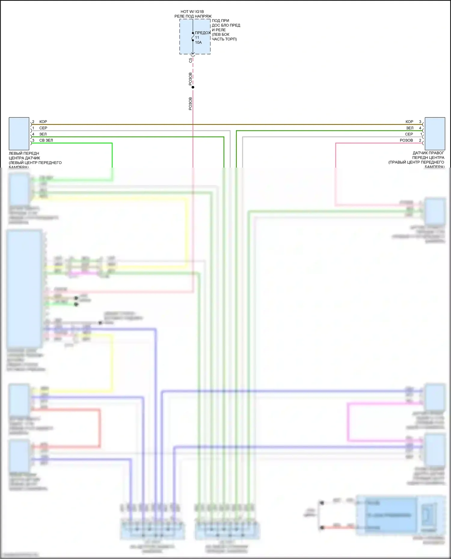 HR-V Honda RZ (2022-2024): Электросхема парктроника 