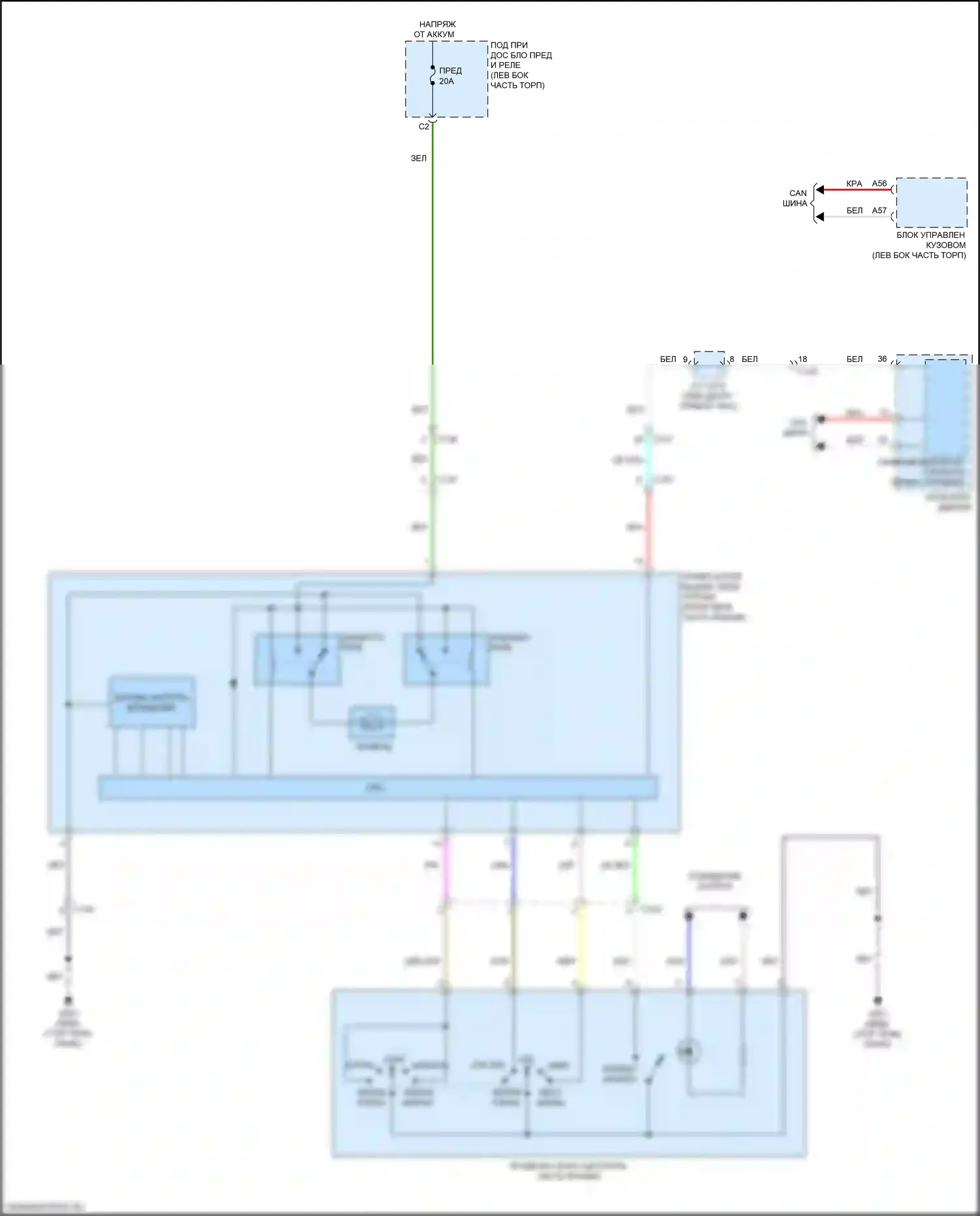HR-V Honda RZ (2022-2024): Электросхема складной крыши/люка 