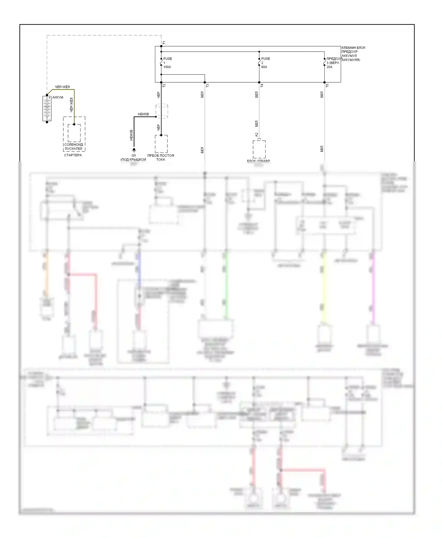 Insight Honda ZE2 (2009-2011): Электросхема блока предохранителей реле (1 из 5) 