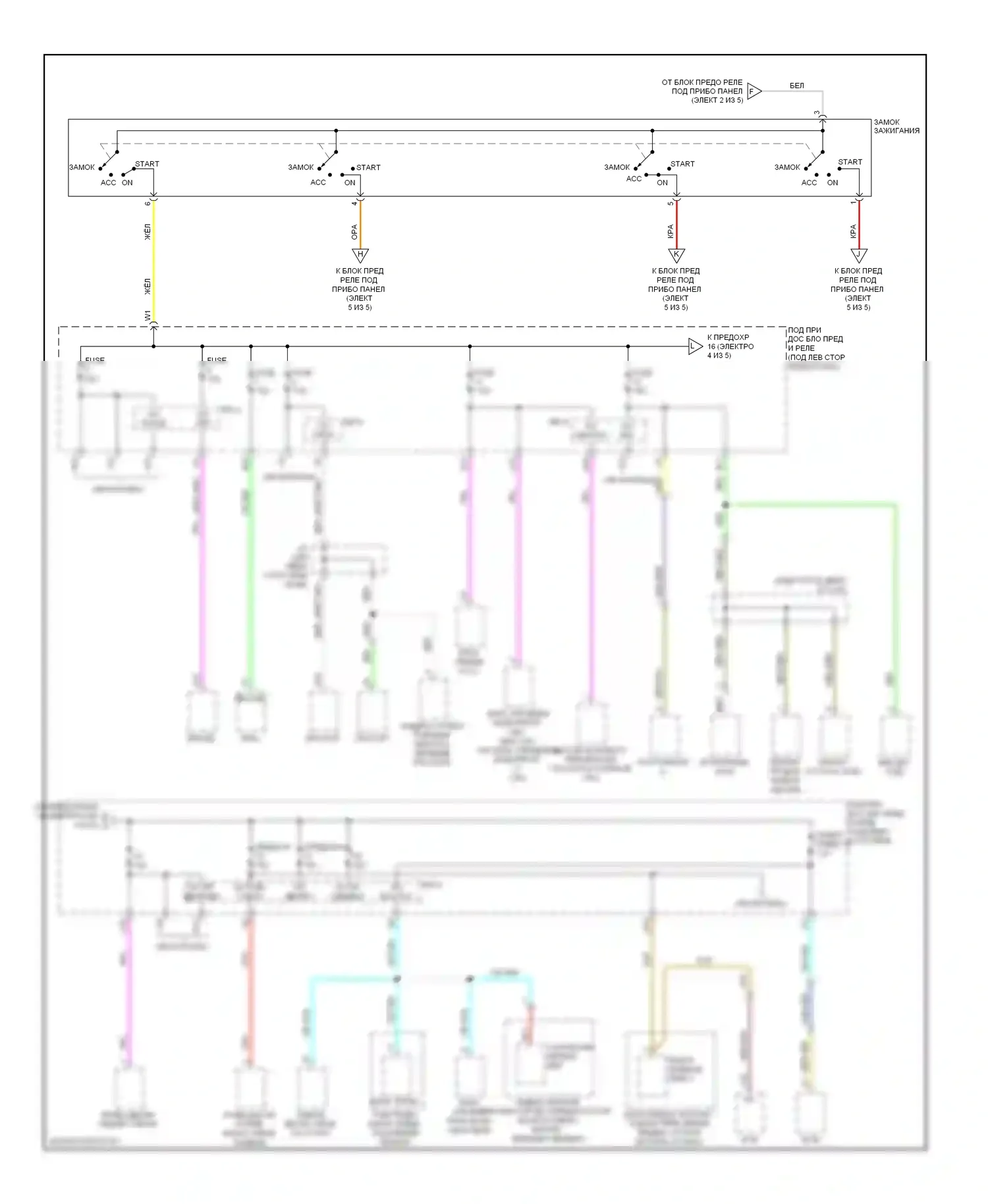 Insight Honda ZE2 (2009-2011): Электросхема блока предохранителей реле (4 из 5) 