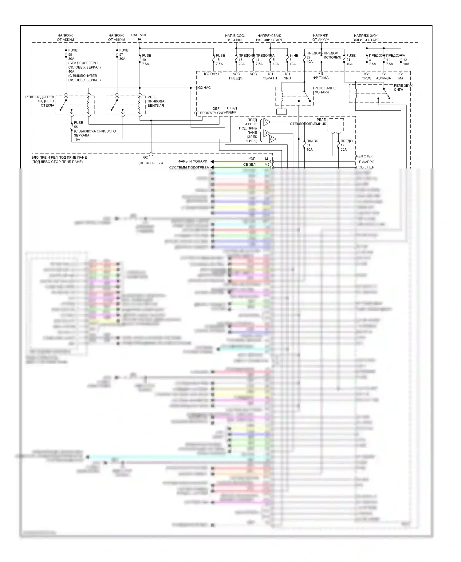 Insight Honda ZE2 (2009-2011): Электросхема блоков управления кузовом (2 из 2) 
